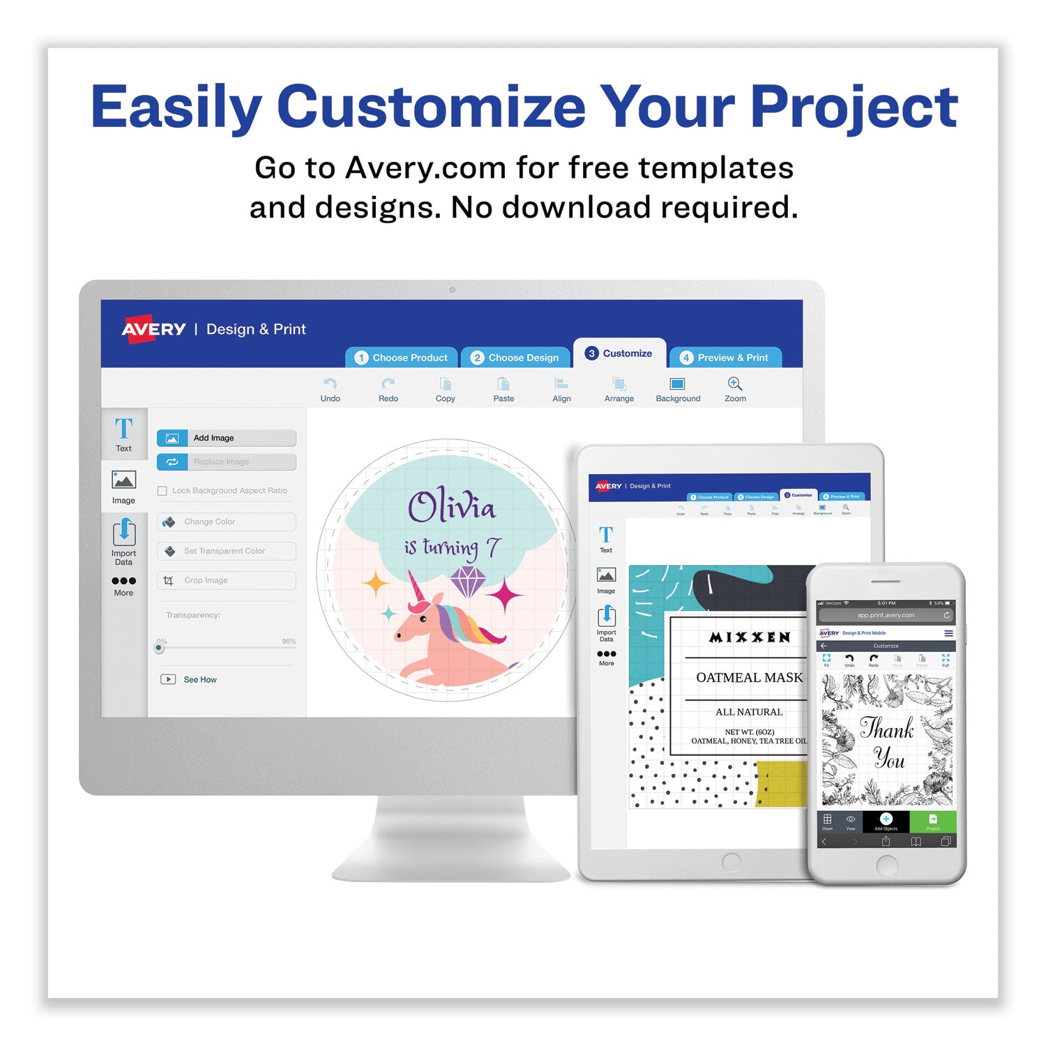 Removable Multi-Use Labels, Inkjet/Laser Printers, 1" dia, White, 63/Sheet, 15 Sheets/Pack -