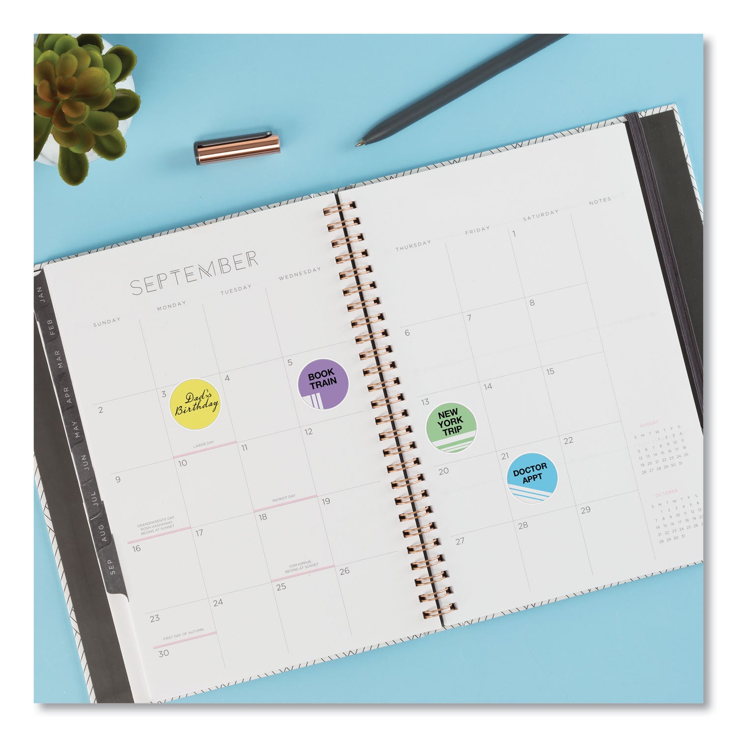 Removable Multi-Use Labels, Inkjet/Laser Printers, 1" dia, White, 63/Sheet, 15 Sheets/Pack -