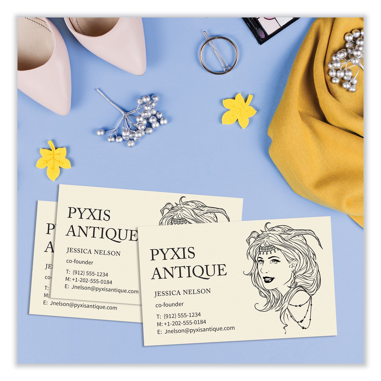 Printable Microperforated Business Cards w/Sure Feed Technology, Inkjet, 2 x 3.5, Ivory, 250 Cards, 10/Sheet, 25 Sheets/Pack -