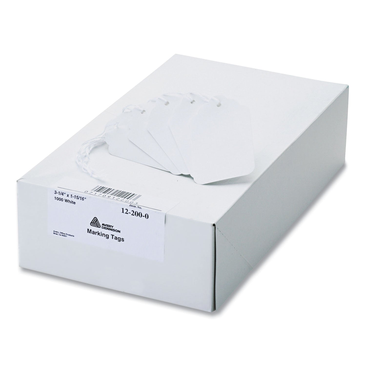 Medium-Weight White Marking Tags, 3.25 x 1.94, 1,000/Box -