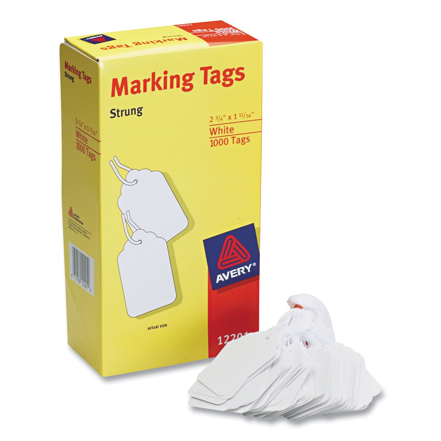 Medium-Weight White Marking Tags, 2.75 x 1.69, 1,000/Box -