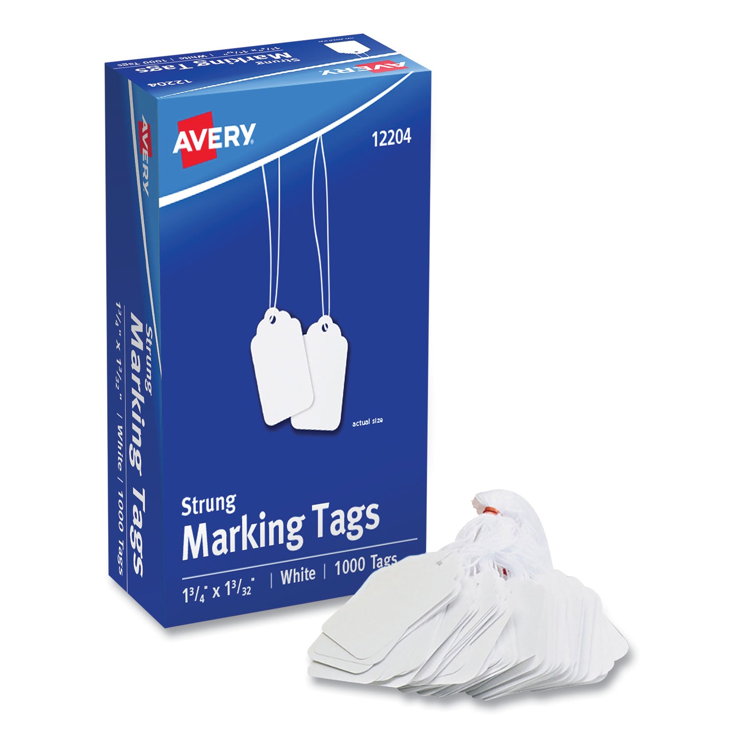 Medium-Weight White Marking Tags, 1.75 x 1.09, 1,000/Box -
