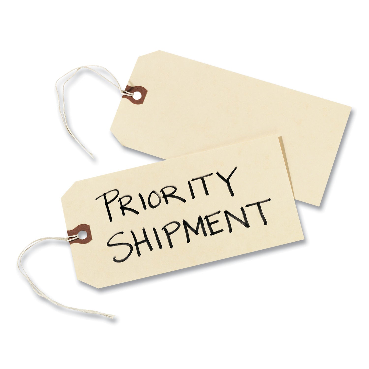 Strung Shipping Tags, 11.5 pt Stock, 6.25 x 3.13, Manila, 1,000/Box -