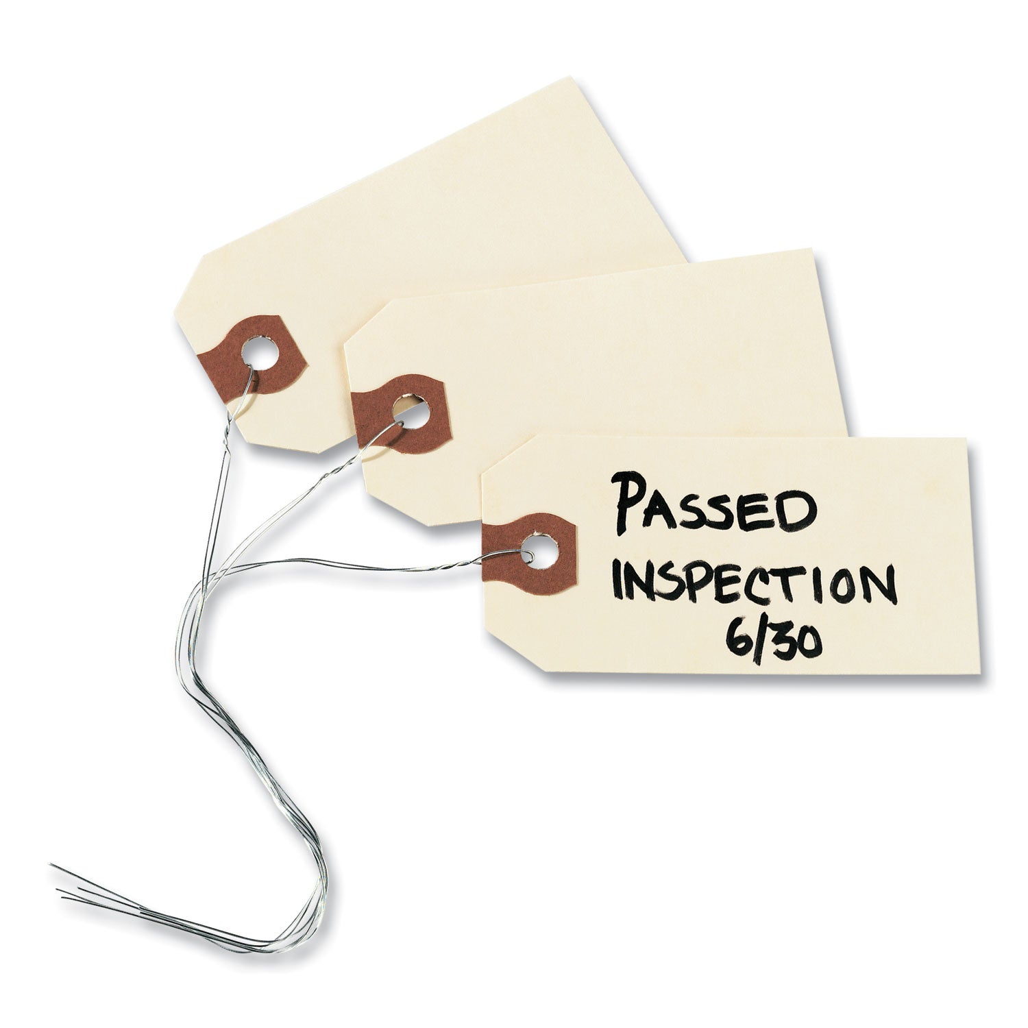 Double Wired Shipping Tags, 11.5 pt Stock, 3.25 x 1.63, Manila, 1,000/Box -