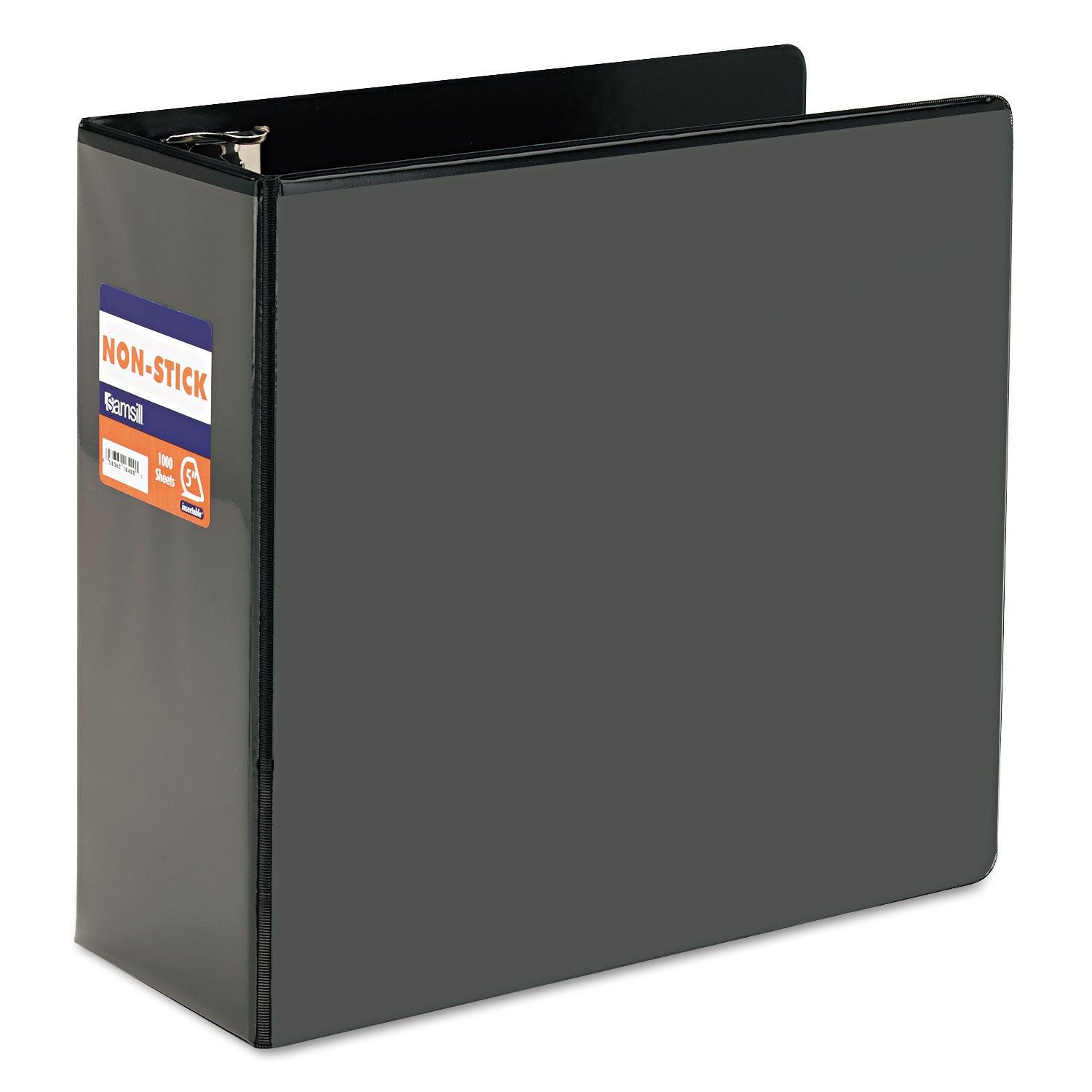 Nonstick D-Ring View Binder, 3 Rings, 5" Capacity, 11 x 8.5, Black -