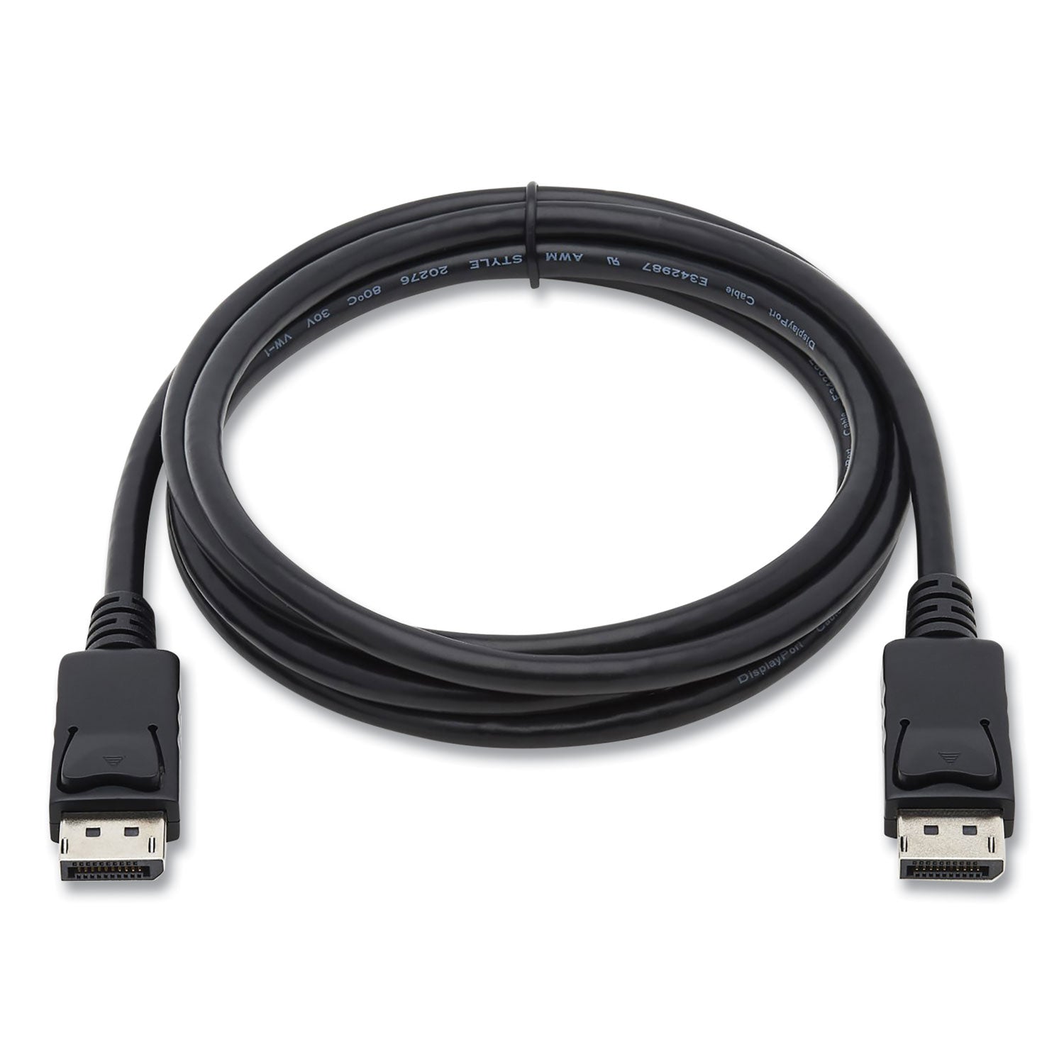 DisplayPort Cable with Latches (M/M), 6 ft, Black -