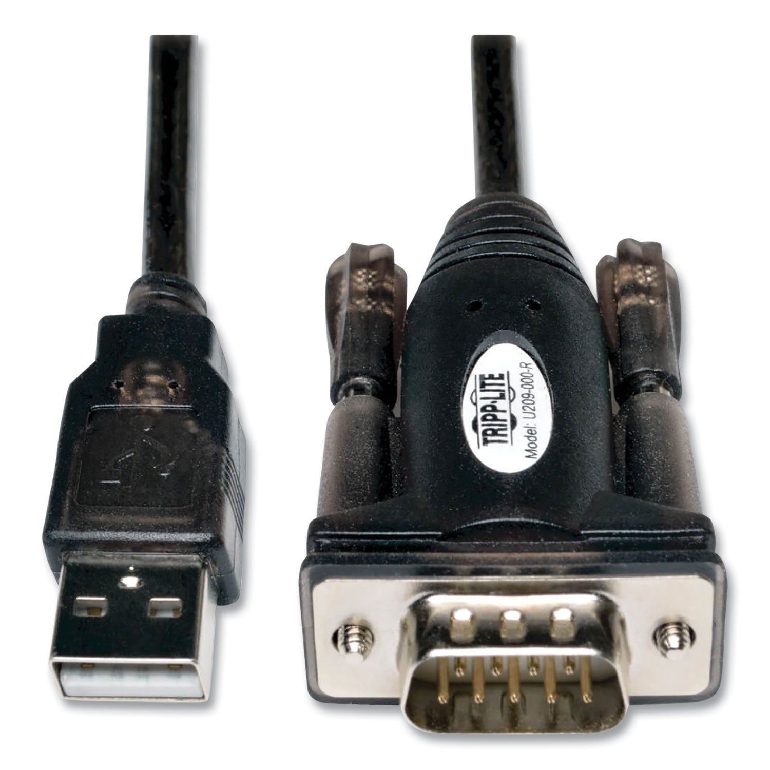 USB-A to Serial Adapter Cable, 5 ft, Black -