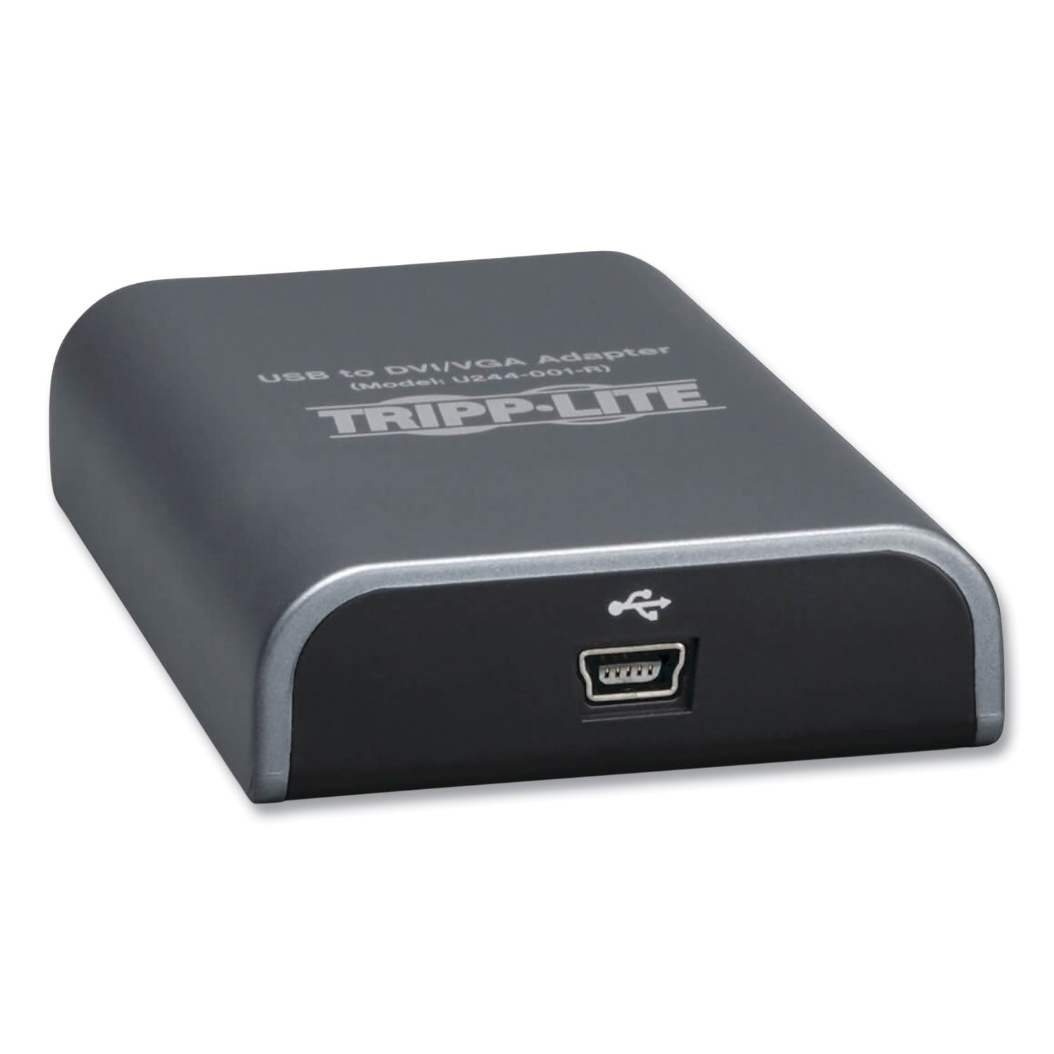 USB 2.0 to DVI/VGA External Multi-Monitor Video Card, 128 MB SDRAM, 4", Black -