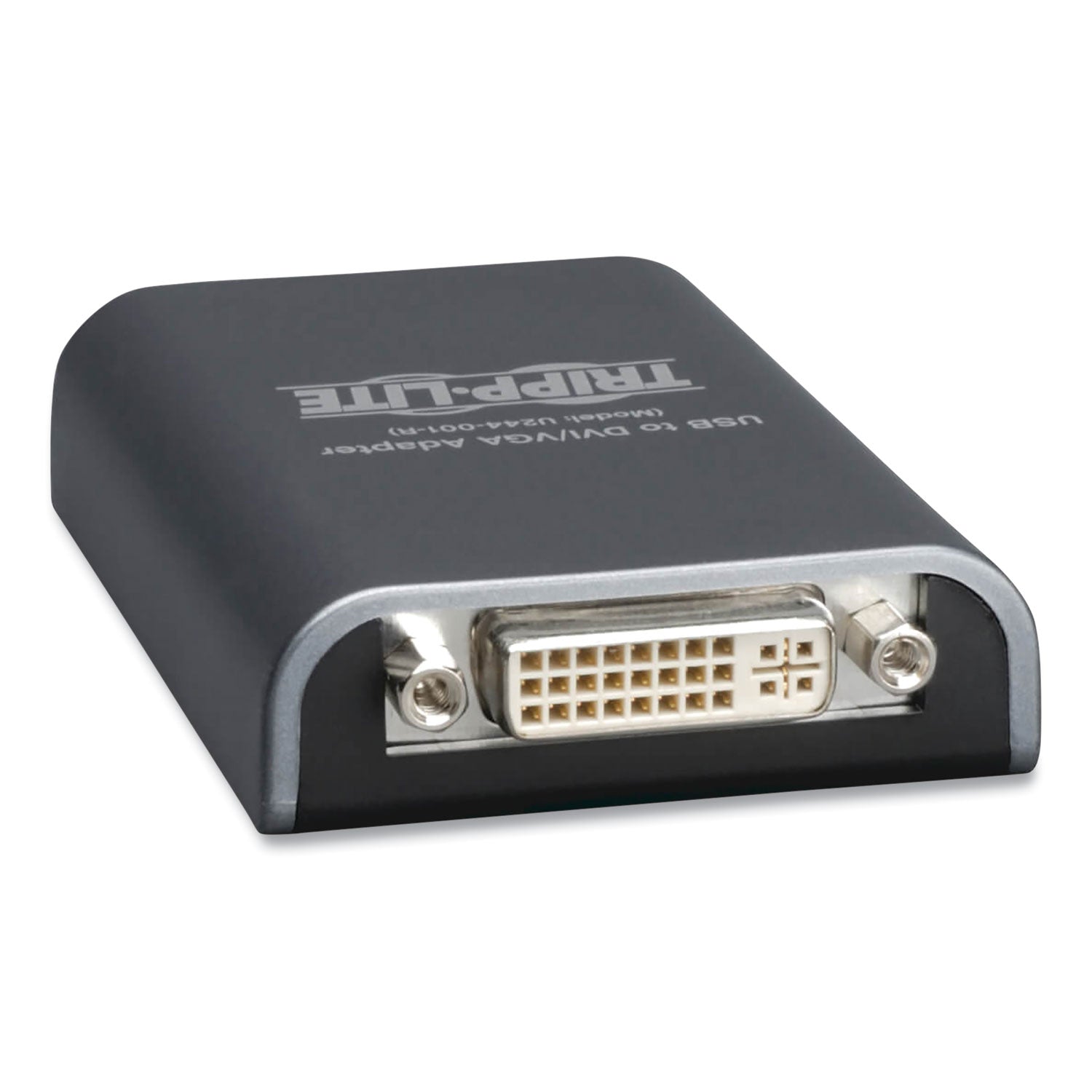 USB 2.0 to DVI/VGA External Multi-Monitor Video Card, 128 MB SDRAM, 4", Black -