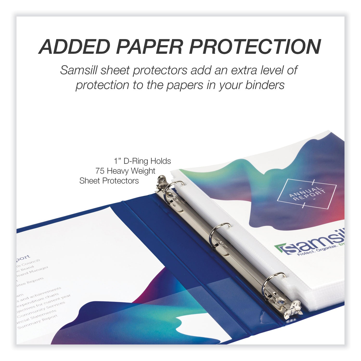 durable-d-ring-view-binders-3-rings-1-capacity-11-x-85-black-blue-green-red-4-pack_sammp46409 - 2
