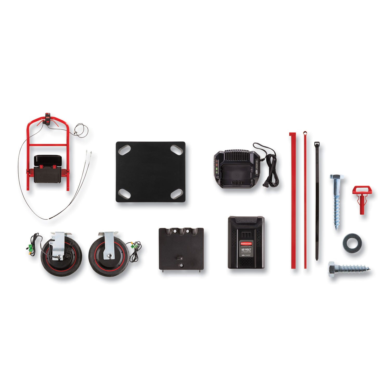 motorized-kit-for-30-x-60-platform-trucks-large-dc-motor-60-v-lithium-ion-battery-05-mph-to-3-mph-black-red_rcp2173661 - 1