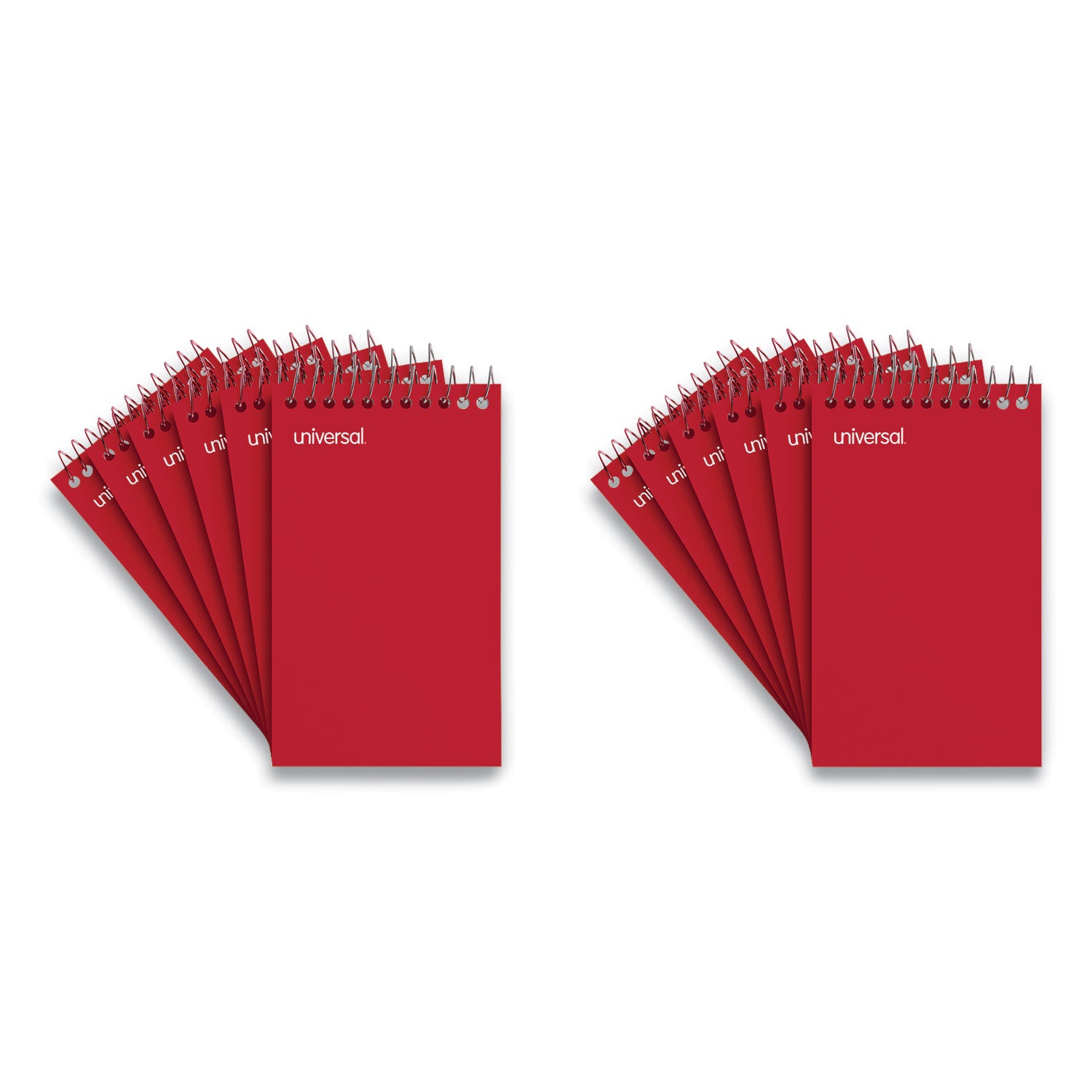 Wirebound Memo Pad with Coil-Lock Wire Binding, Narrow Rule, Orange Cover, 50 White 3 x 5 Sheets, 12/Pack -
