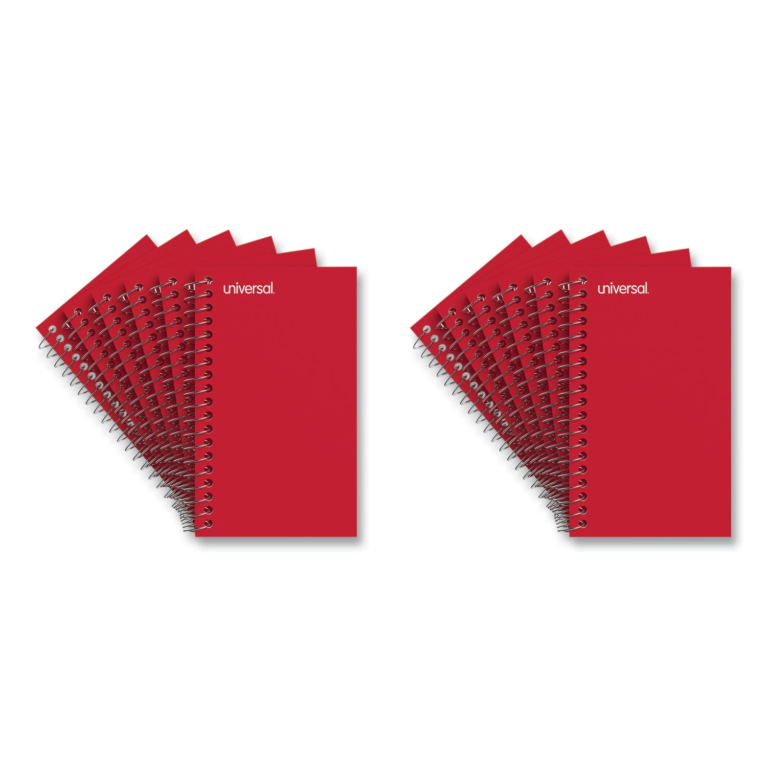 Wirebound Memo Book, Narrow Rule, Red Cover, (50) 5 x 3 Sheets, 12/Pack -