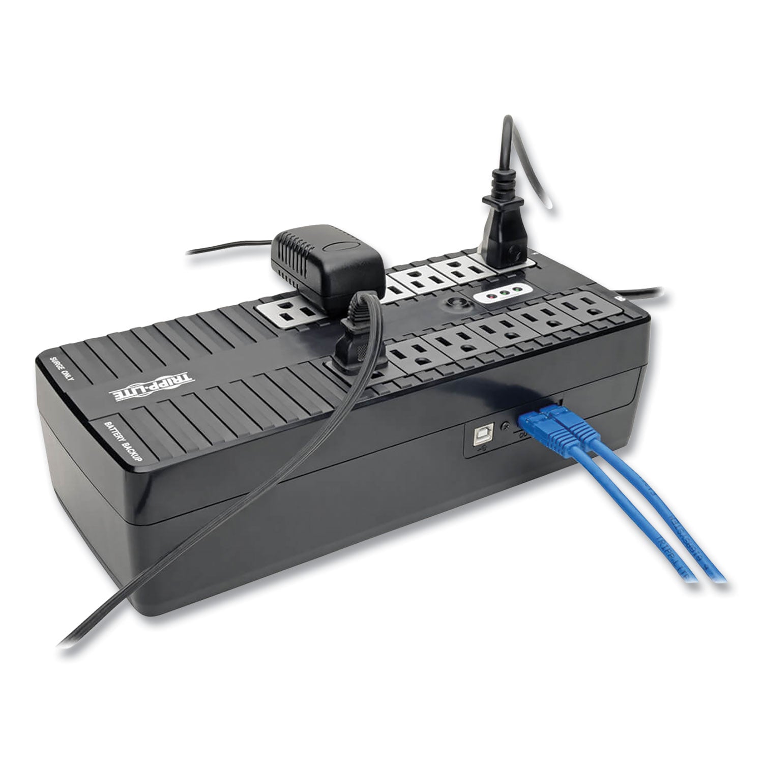 Internet Office Ultra-Compact Desktop Standby UPS, 12 Outlets, 900 VA, 420 J -