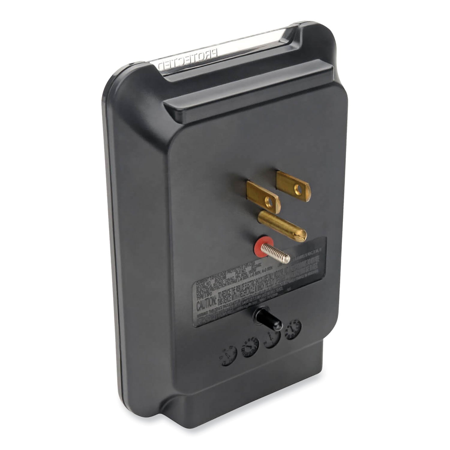 Protect It! Surge Protector, 3 AC Outlets/2 USB Ports, 540 J, Black -