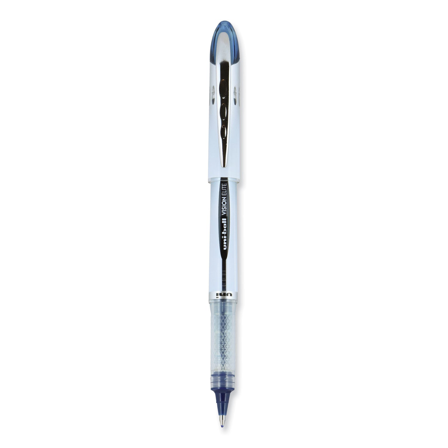 vision-elite-hybrid-gel-pen-stick-bold-08-mm-blue-infused-black-ink-white-blue-clear-barrel_ubc61232 - 2