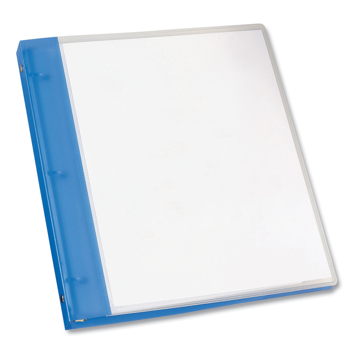 Flexible View Binder with Round Rings, 3 Rings, 0.5" Capacity, 11 x 8.5, Blue -