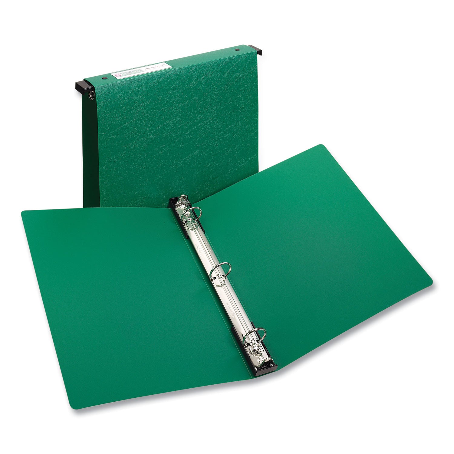 Hanging Storage Flexible Non-View Binder with Round Rings, 3 Rings, 1" Capacity, 11 x 8.5, Green -