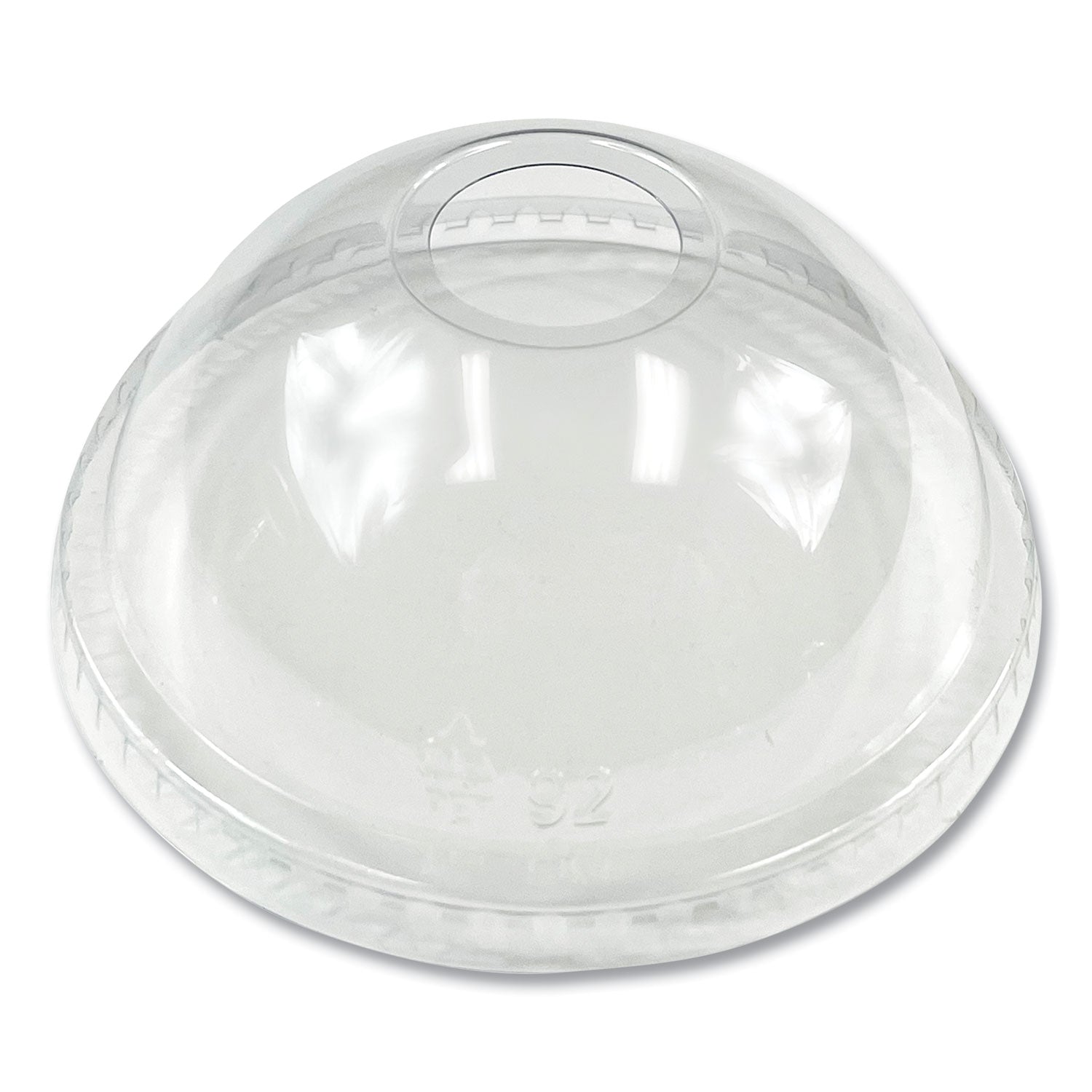 PET Cold Cup Dome Lids, Fits 9 oz Squat/12 oz PET Cups, Clear, 1,000/Carton - 1