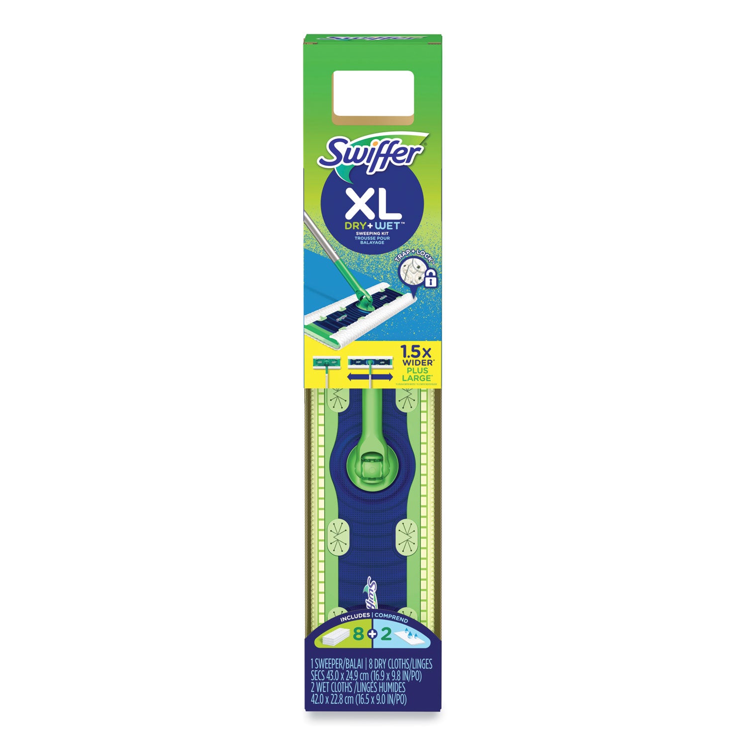 sweeper-mop-165-x-9-white-cloth-head-46-green-silver-aluminum-plastic-handle_pgc01096 - 1