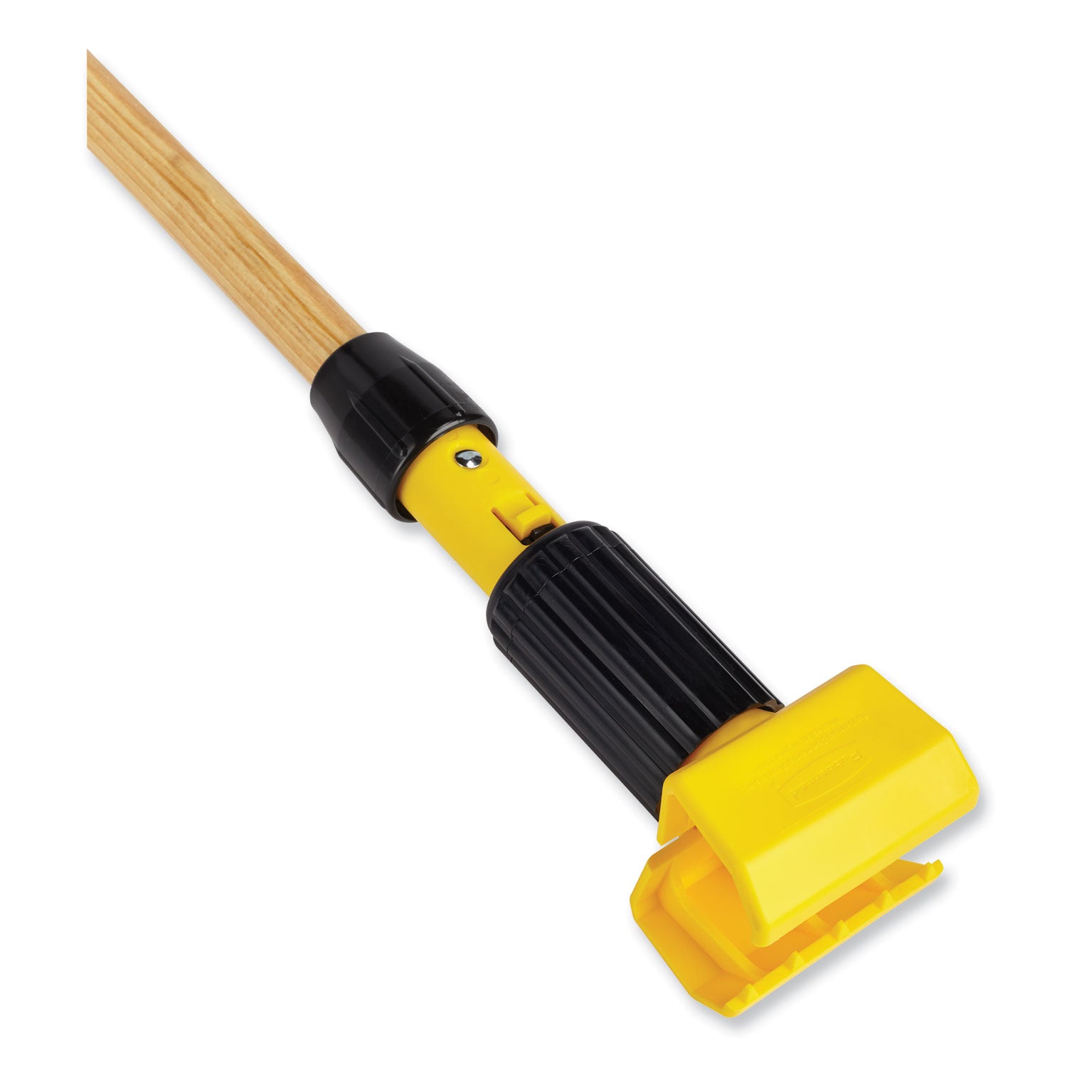 Gripper Hardwood Mop Handle, 1.13" dia x 60", Natural/Yellow -