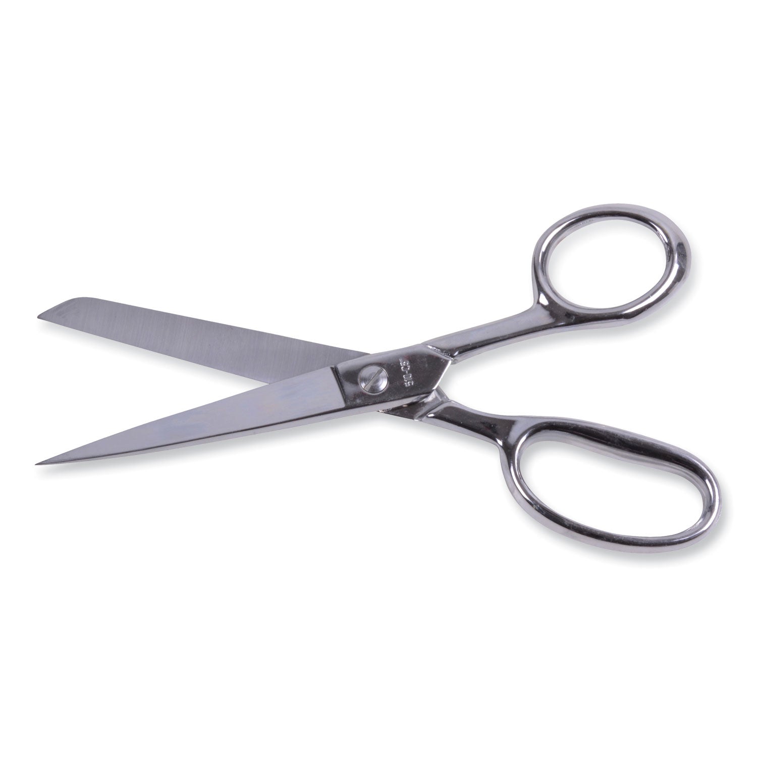 Hot Forged Carbon Steel Shears, 8" Long, 3.88" Cut Length, Nickel Straight Handle -