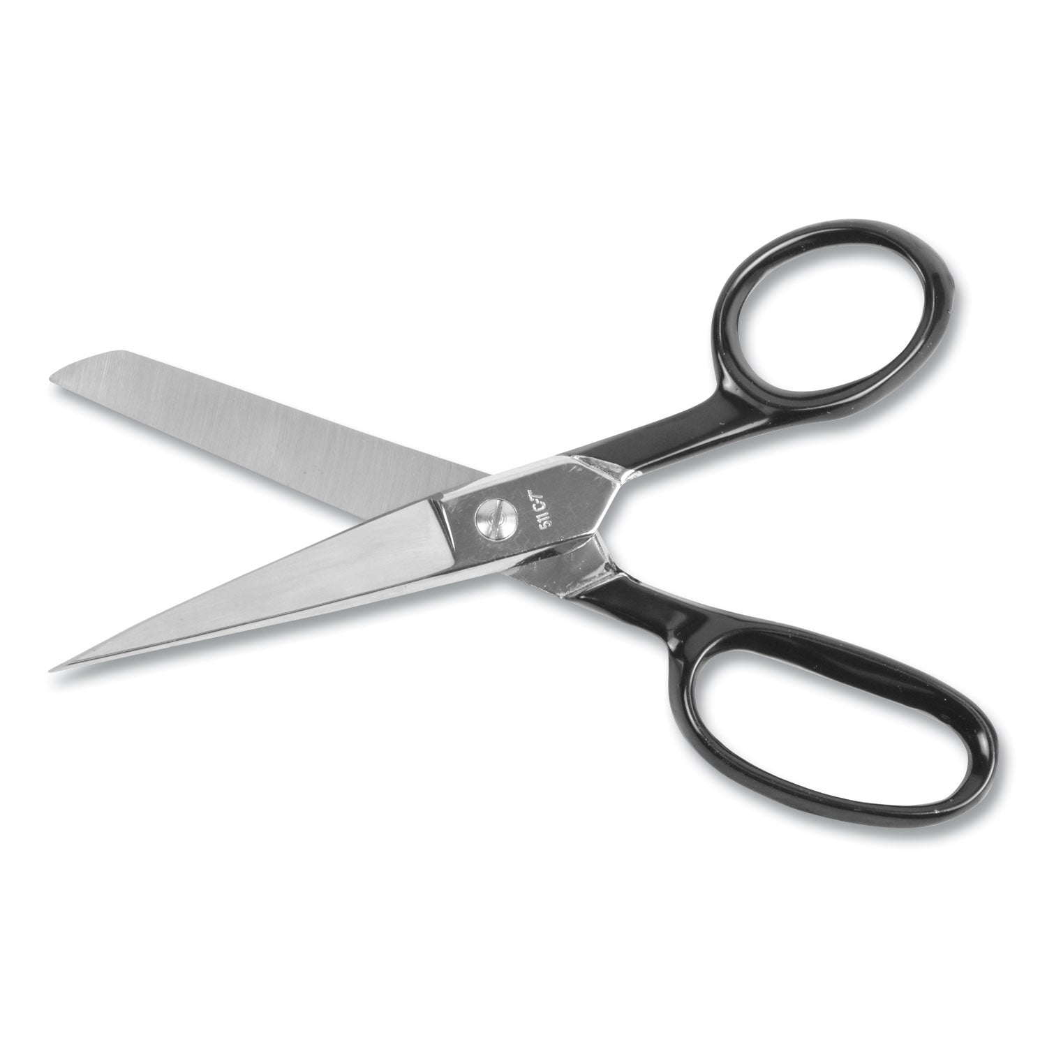 Hot Forged Carbon Steel Shears, 7" Long, 3.13" Cut Length, Black Straight Handle -