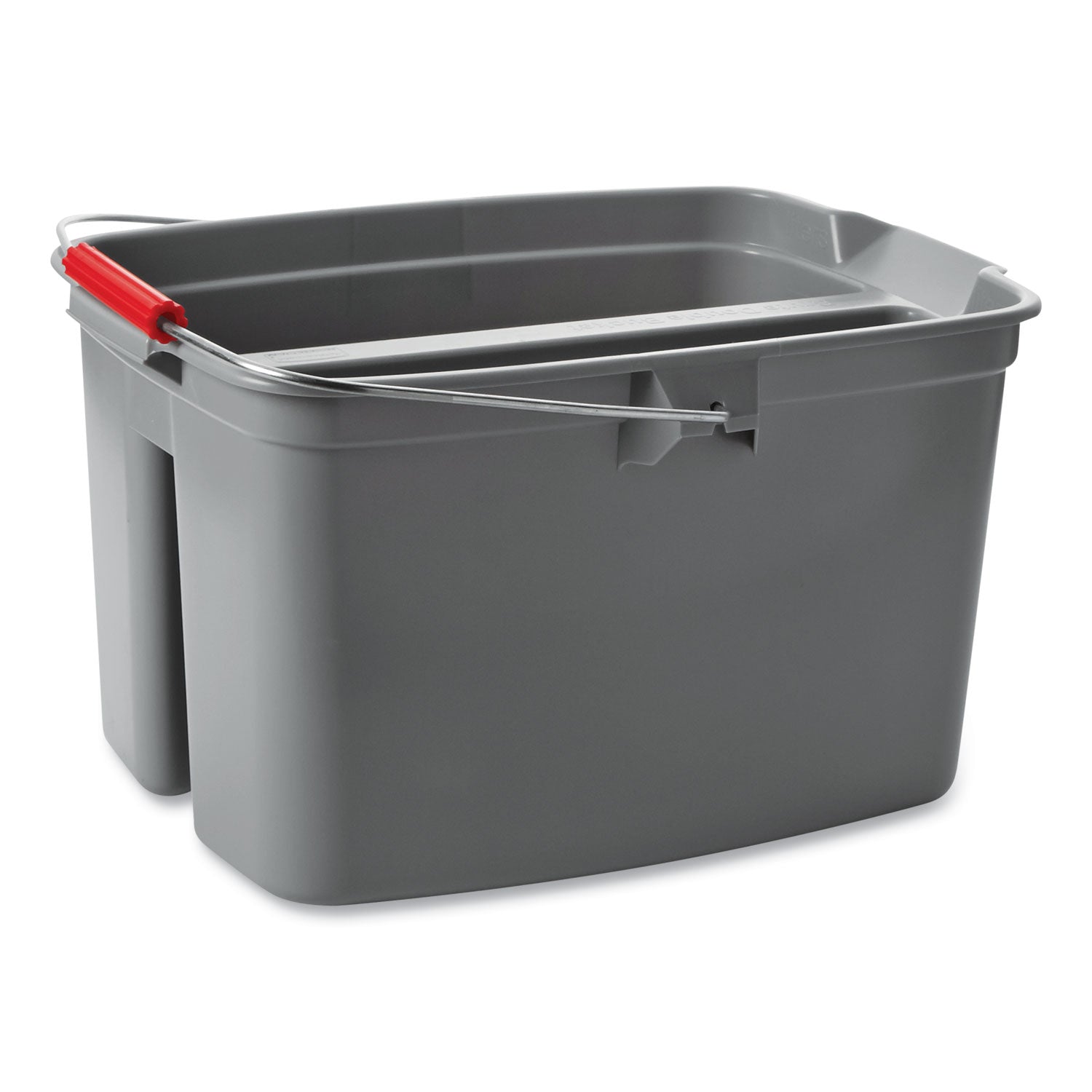 Double Utility Pail, 17 qt, Plastic, Gray - 2