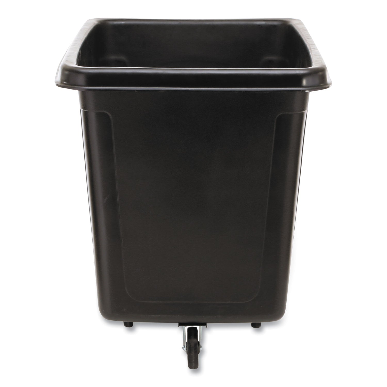 Cube Truck, 12 cu ft, 400 lb Capacity, Medium-Density Polyethylene/Metal Frame, Black -