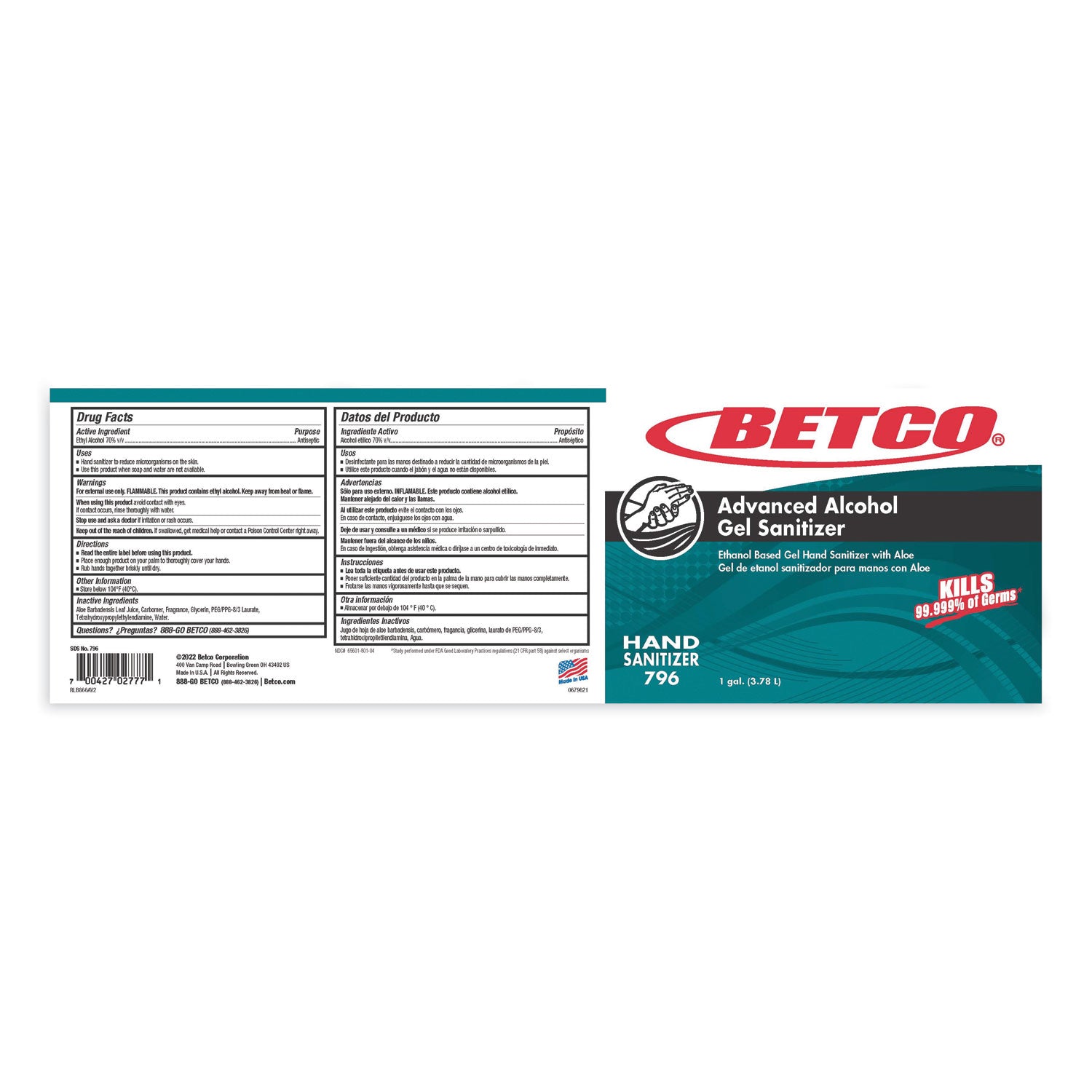 advanced-gel-hand-sanitizer-1-gal-bottle-light-fresh-scent-4-carton_bet7960400 - 2