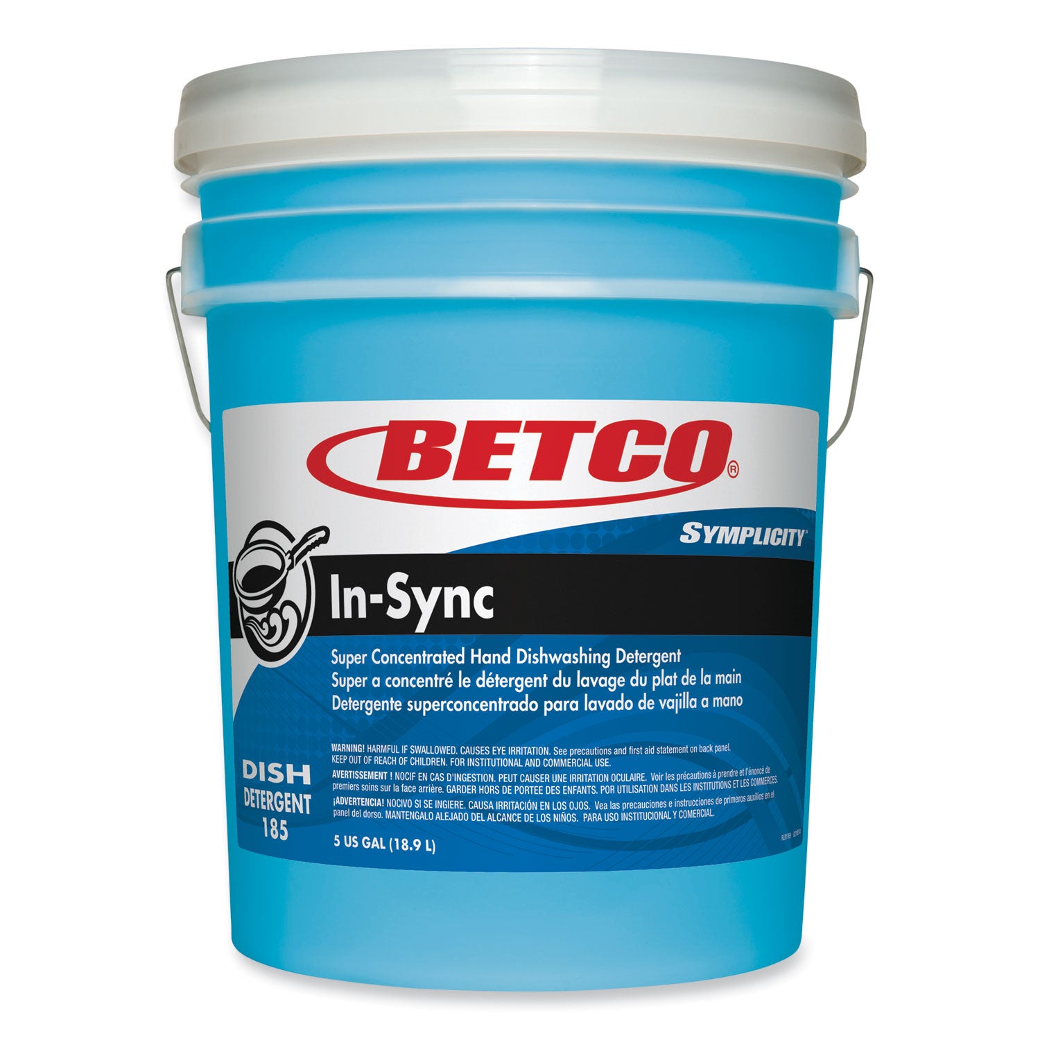 Symplicity In-Sync Dishwashing Liquid - Concentrate Liquid - 640 fl oz (20 quart) - Fresh Ozonic Scent - Blue - 1