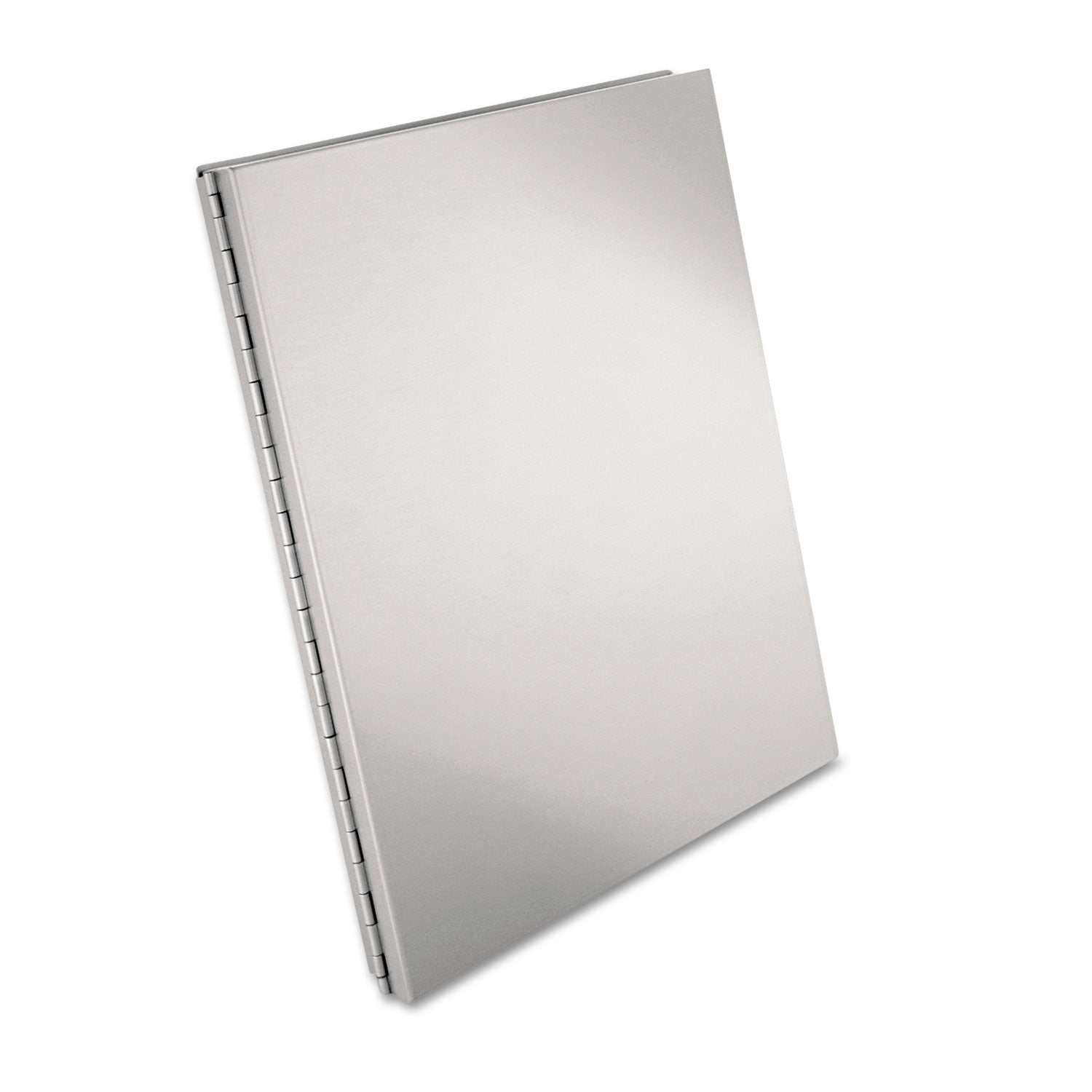 Snapak Aluminum Side-Open Forms Folder, 0.5" Clip Capacity, Holds 8.5 x 11 Sheets, Silver -