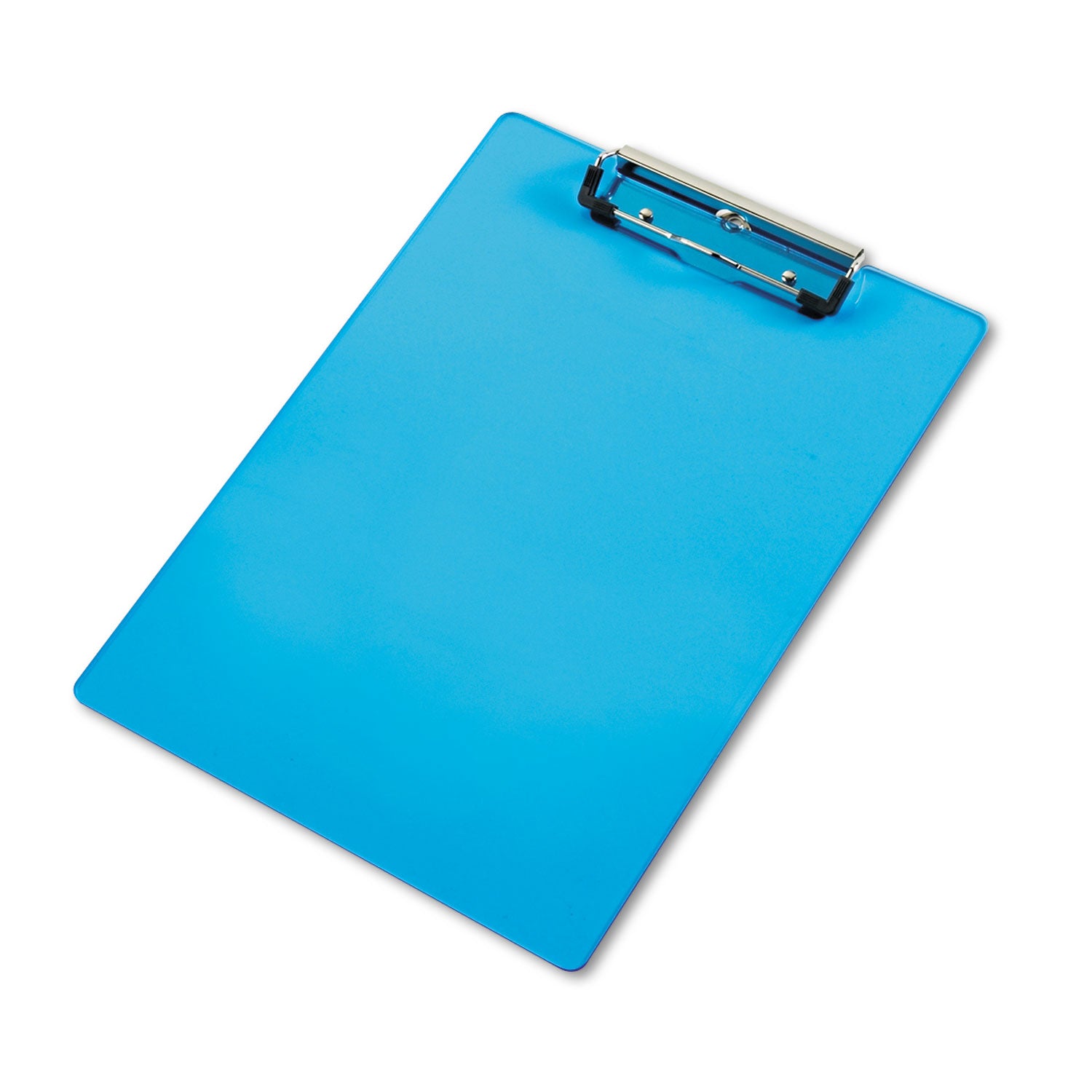 Acrylic Clipboard, 0.5" Clip Capacity, Holds 8.5 x 11 Sheets, Transparent Blue -