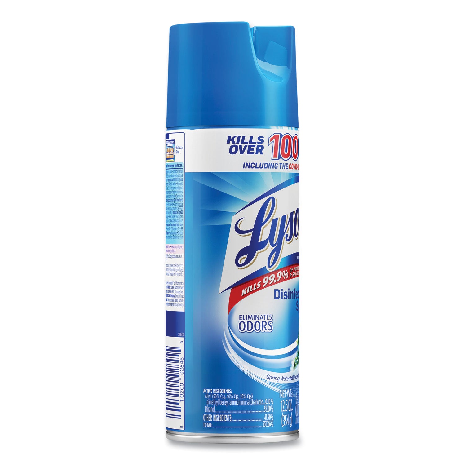 Disinfectant Spray, Spring Waterfall, Liquid, 12.5 oz Aerosol Spray, 12/Carton - 4