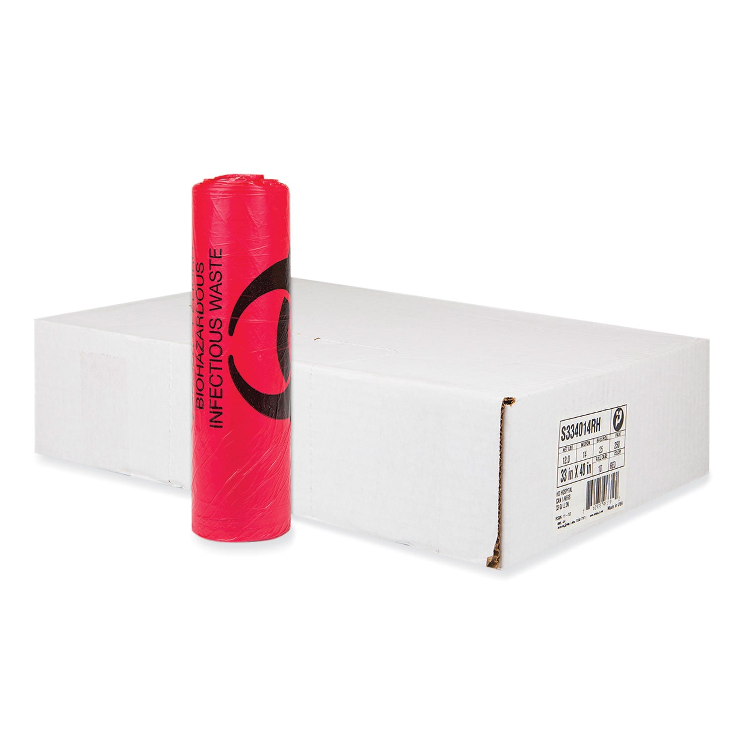 biohazard-high-density-commercial-can-liners-33-gal-13-mic-33-x-40-red-25-bags-roll-20-interleaved-rolls-carton_ibss334014rh - 2
