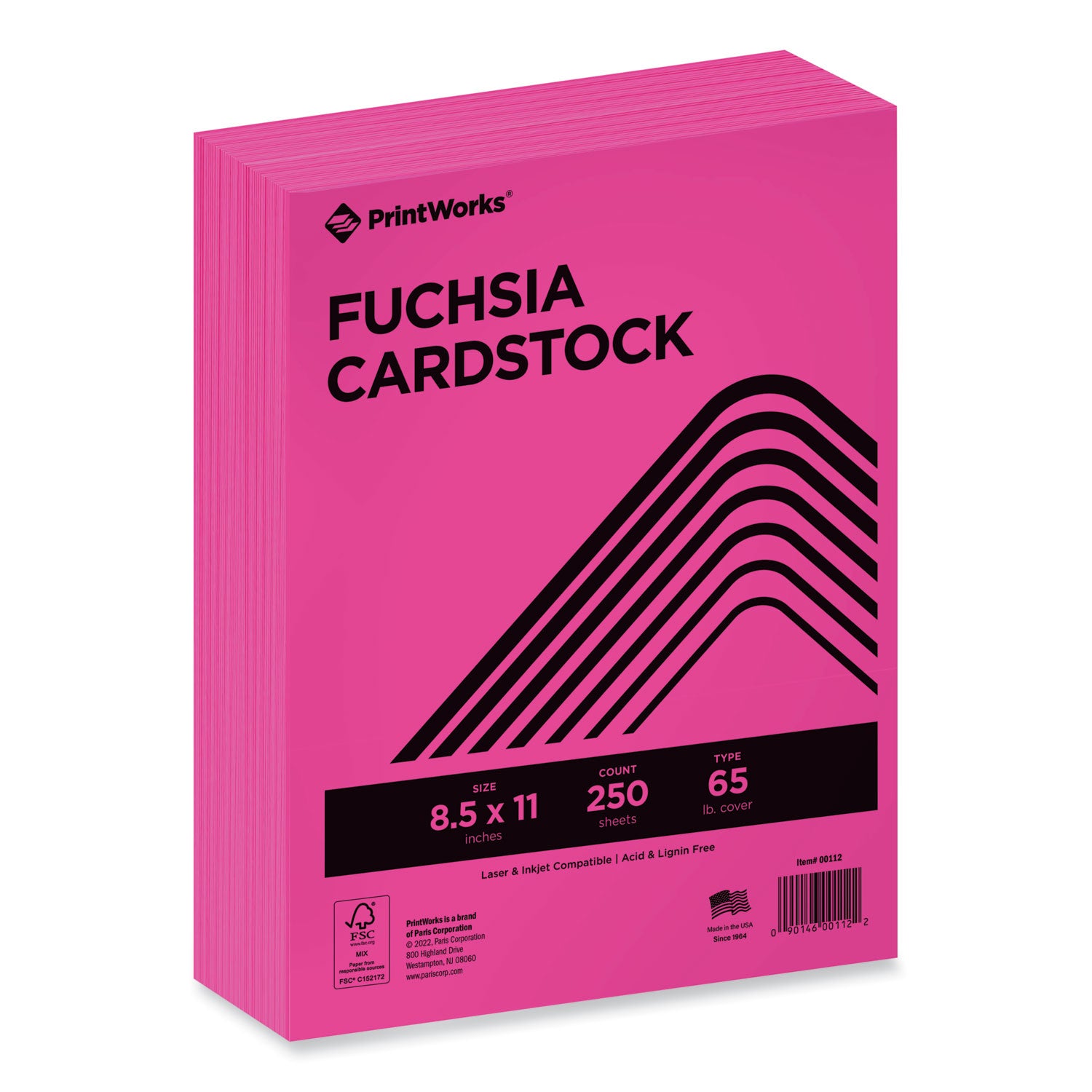 color-cardstock-65-lb-cover-weight-85-x-11-fuchsia-250-ream_prb00112 - 1
