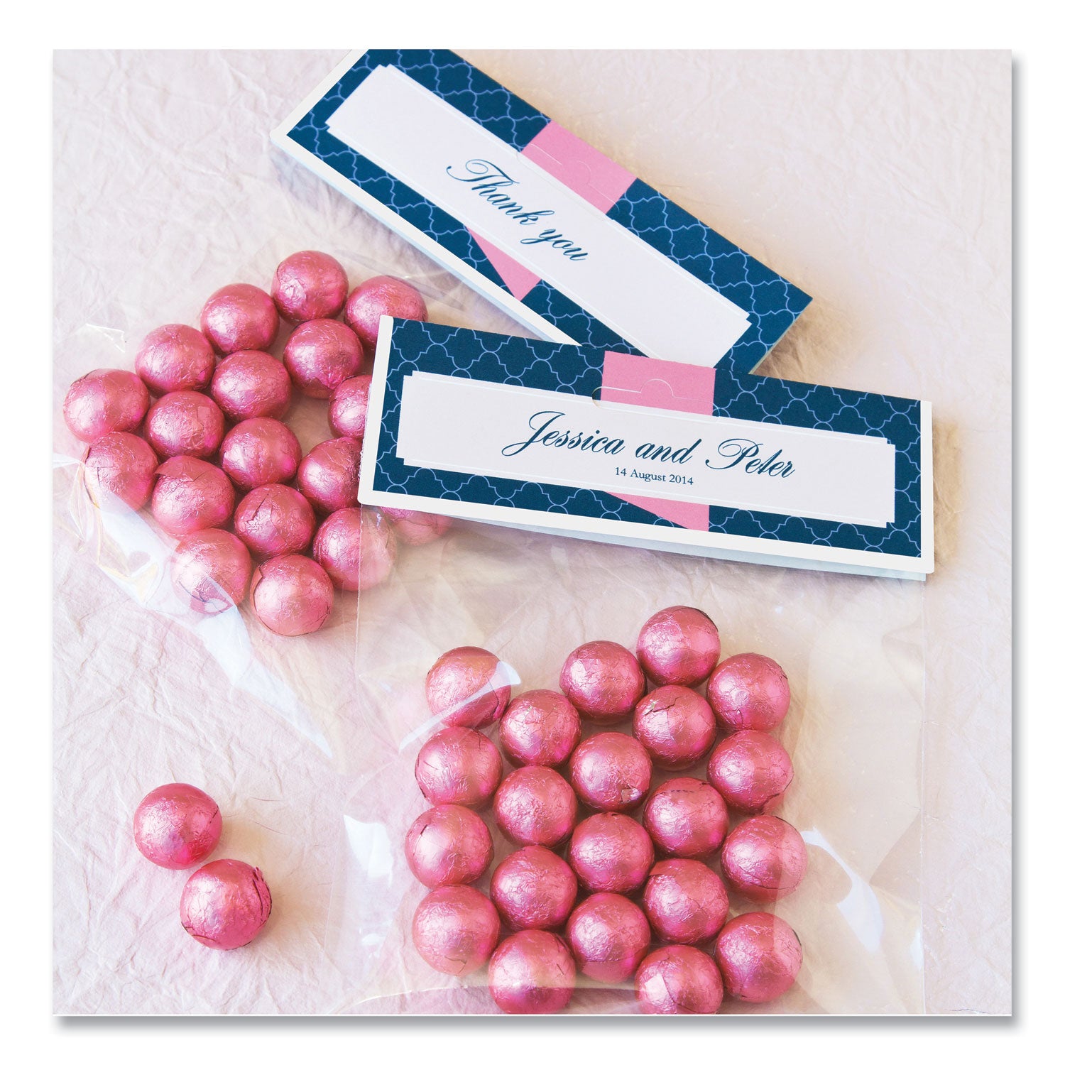 Sure Feed Printable Toppers with Bags, 1.75 x 5, White, 40/Pack -