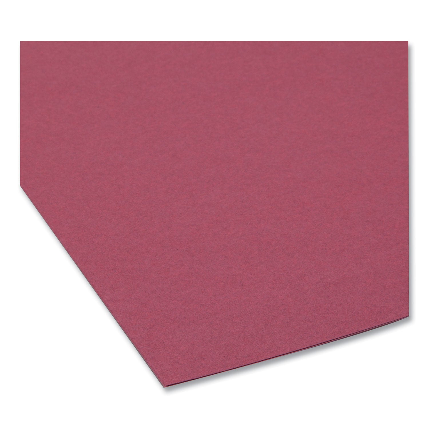 Interior File Folders, 1/3-Cut Tabs: Assorted, Letter Size, 0.75" Expansion, Maroon, 100/Box -