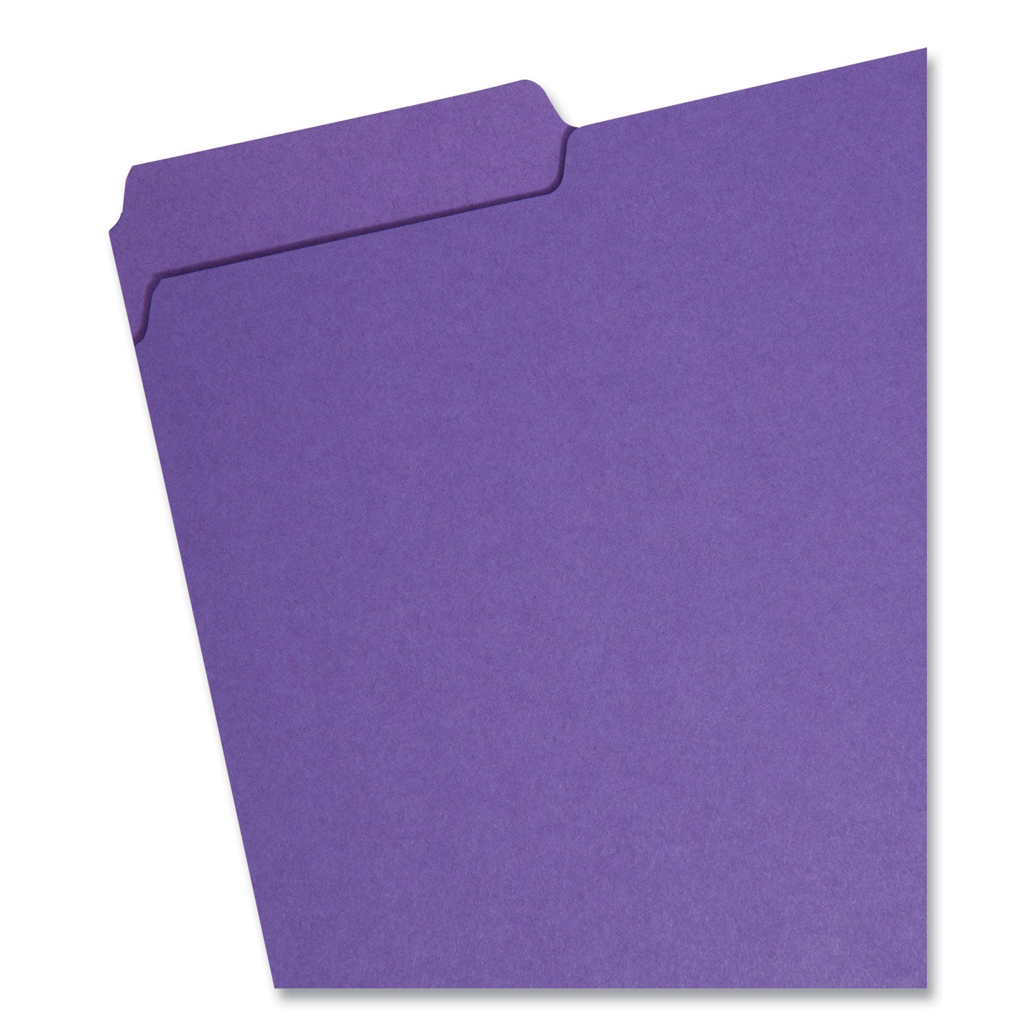 Interior File Folders, 1/3-Cut Tabs: Assorted, Letter Size, 0.75" Expansion, Purple, 100/Box -
