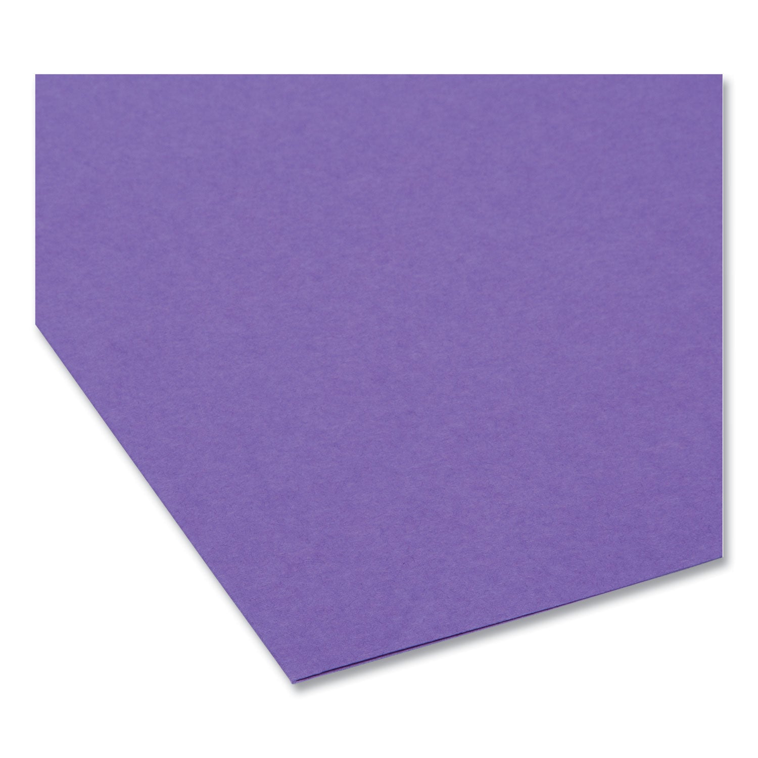 Interior File Folders, 1/3-Cut Tabs: Assorted, Letter Size, 0.75" Expansion, Purple, 100/Box -