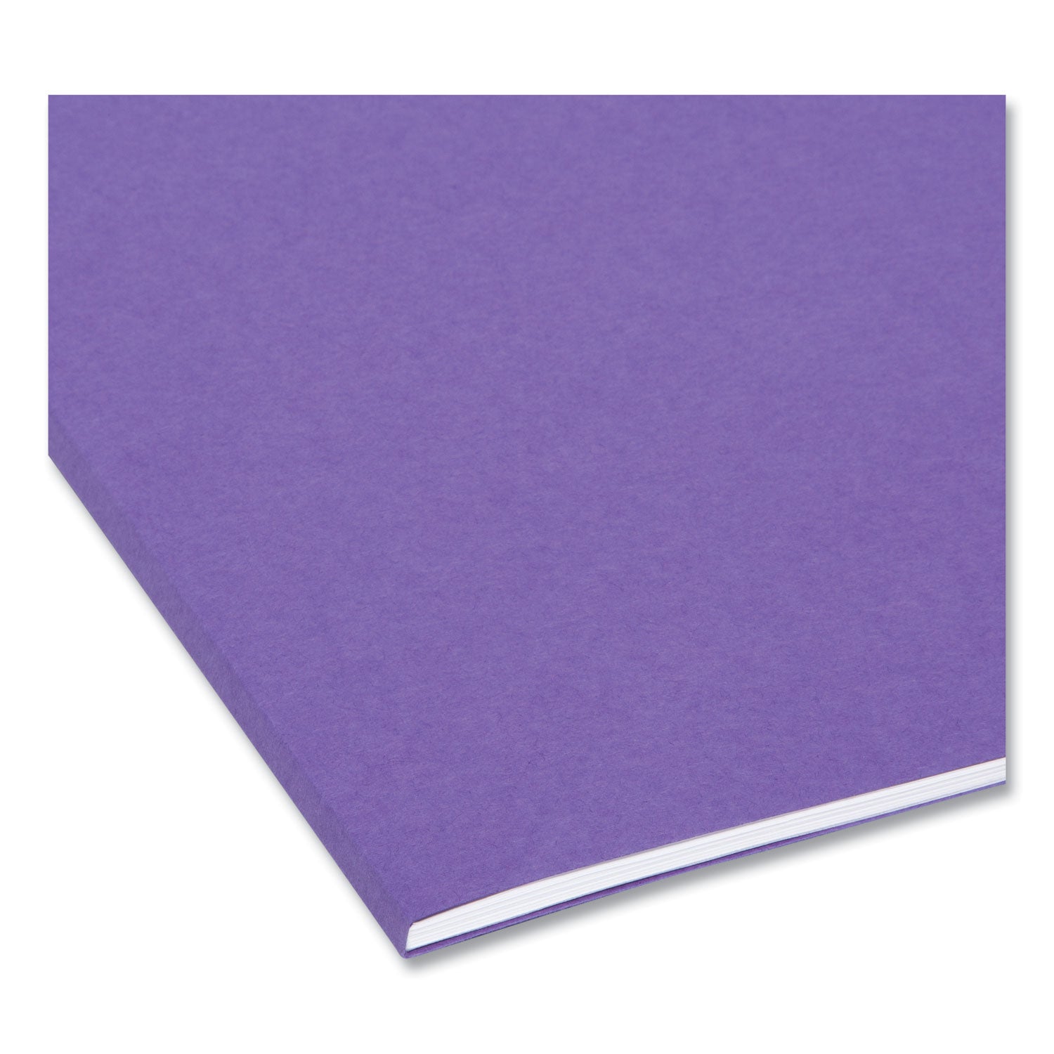 Interior File Folders, 1/3-Cut Tabs: Assorted, Letter Size, 0.75" Expansion, Purple, 100/Box -