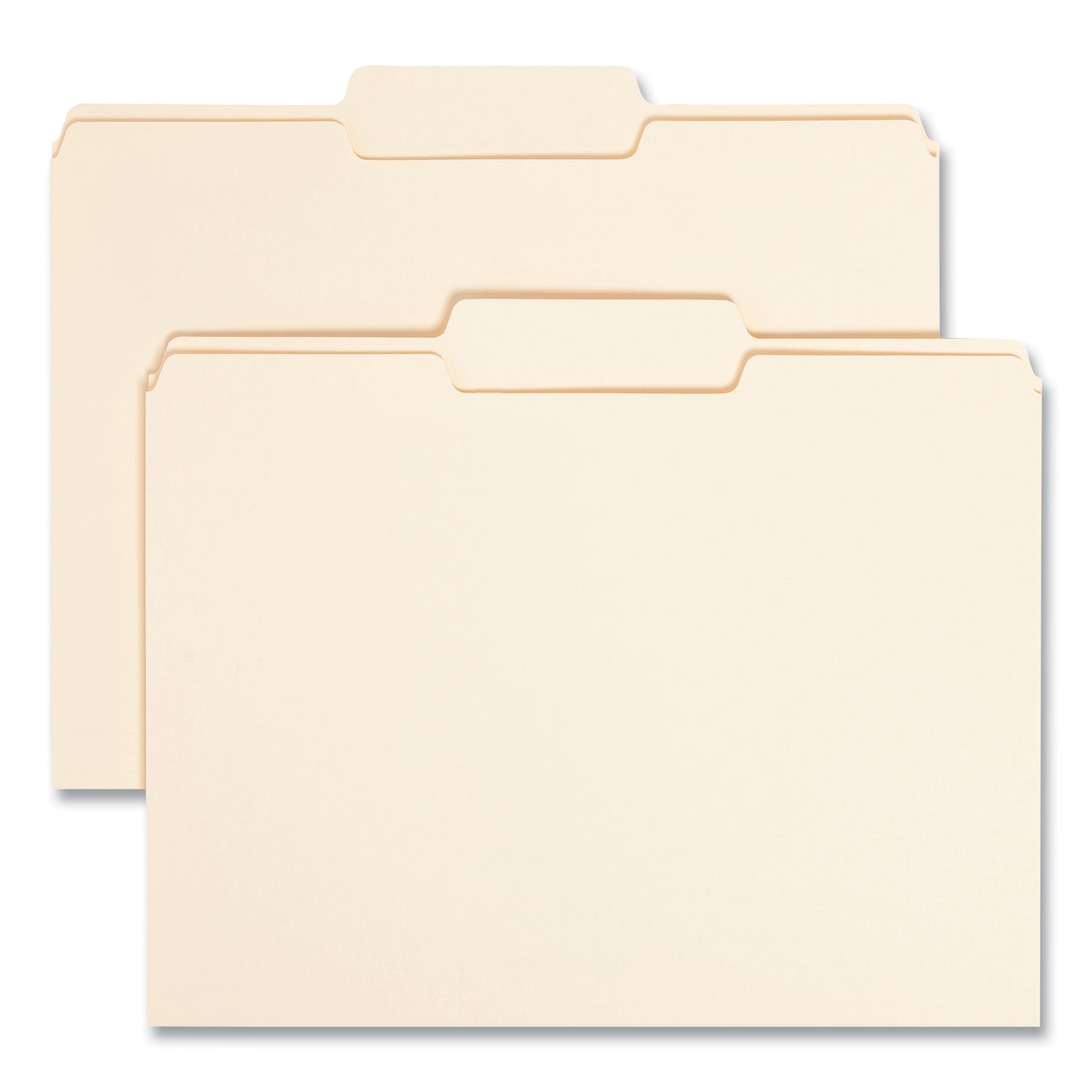 Manila File Folders, 1/3-Cut Tabs: Center Position, Letter Size, 0.75" Expansion, Manila, 100/Box -