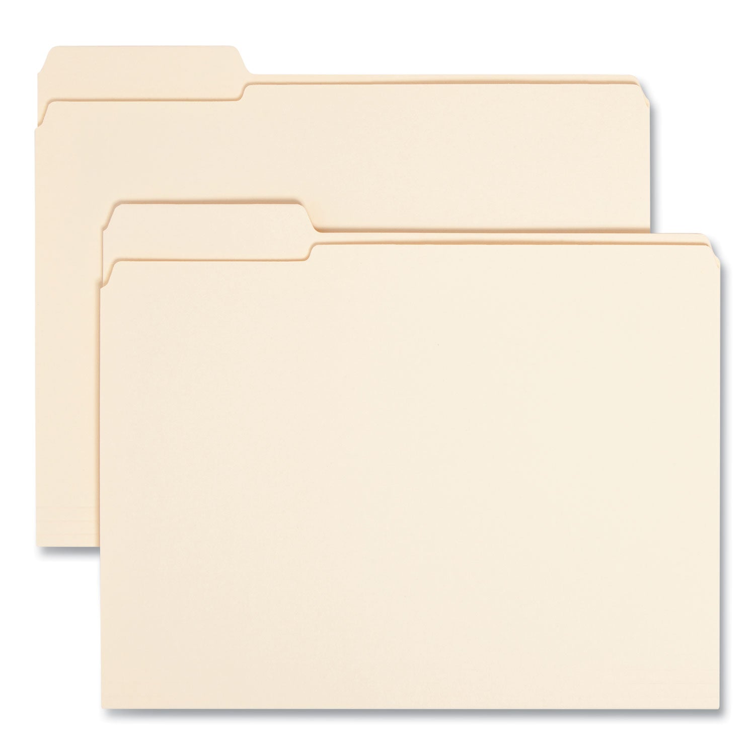 Reinforced Tab Manila File Folders, 1/3-Cut Tabs: Left Position, Letter Size, 0.75" Expansion, 11-pt Manila, 100/Box -