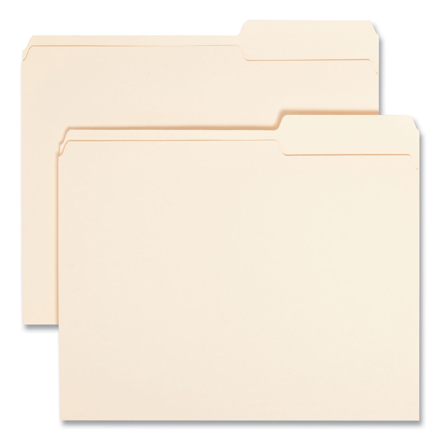 Manila Guide Height Systems File Folders, 2/5-Cut Tabs: Right of Center, Letter Size, 0.75" Expansion, Manila, 100/Box -