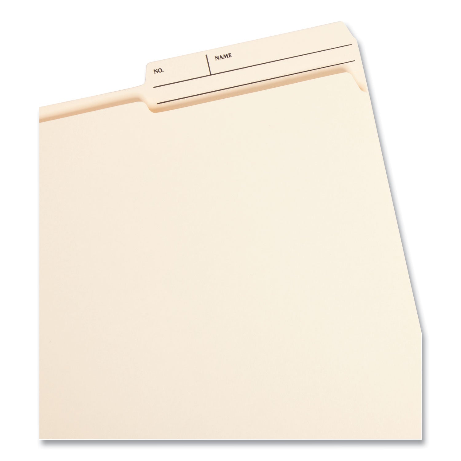 Reinforced Guide Height File Folders, 2/5-Cut Printed Tabs: Right Position, Letter Size, 0.75" Expansion, Manila, 100/Box -