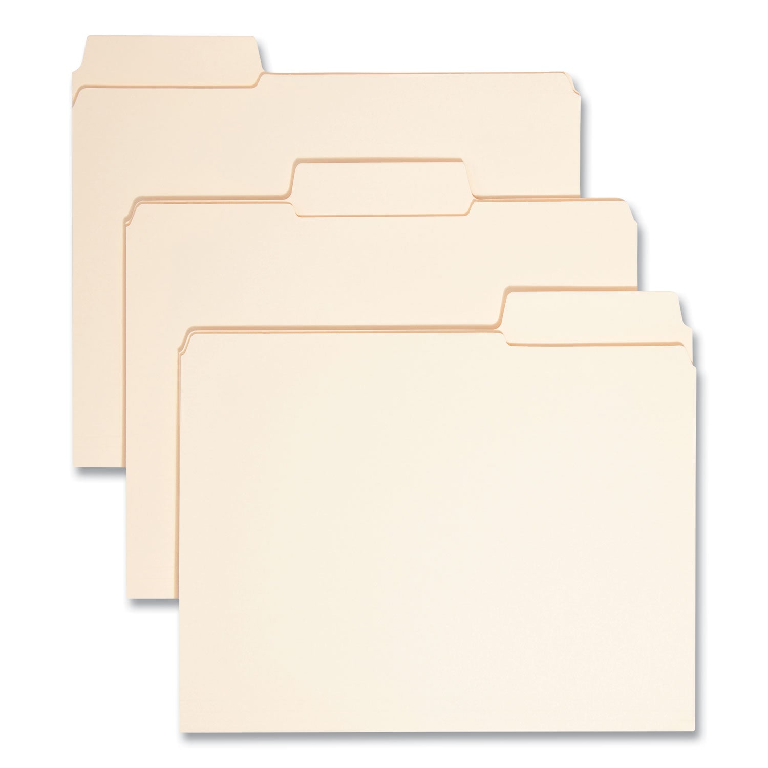 SuperTab Reinforced Guide Height Top Tab Folders, 1/3-Cut Tabs: Assorted, Letter Size, 0.75" Expansion, Manila, 100/Box -