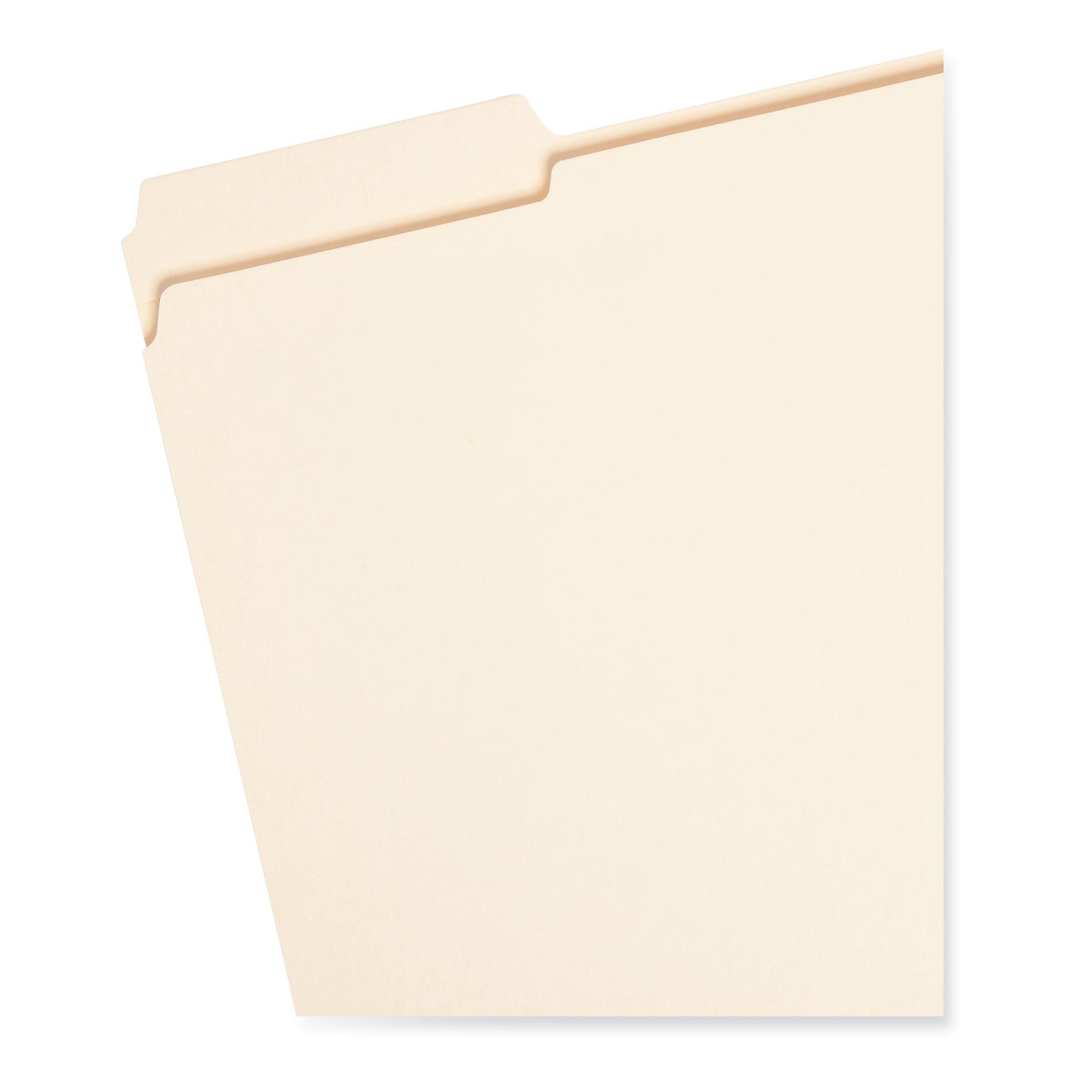 Reinforced Tab Manila File Folders, 1/3-Cut Tabs: Assorted, Letter Size, 0.75" Expansion, 14-pt Manila, 100/Box -