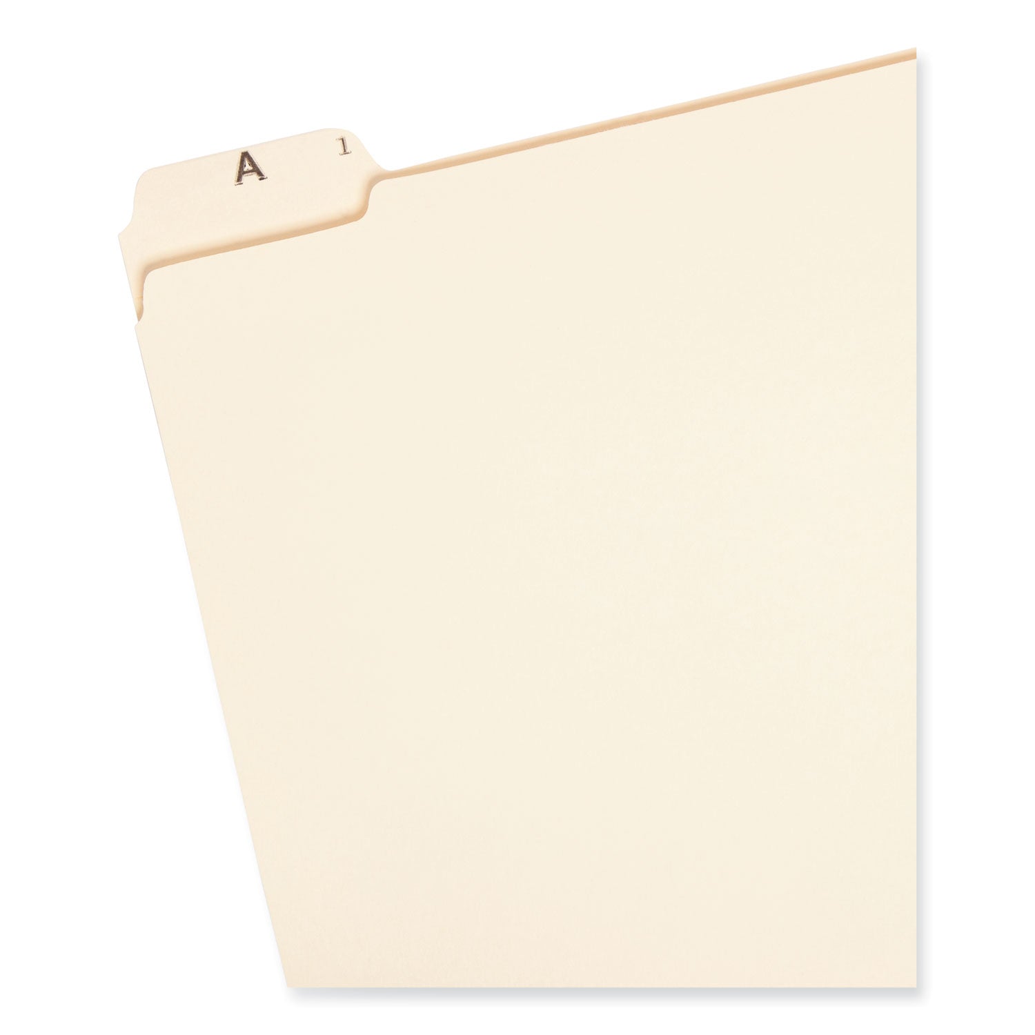 Indexed File Folder Sets, 1/5-Cut Prelabeled Tabs: A to Z, Letter Size, 0.75" Expansion, Manila, 25/Set -