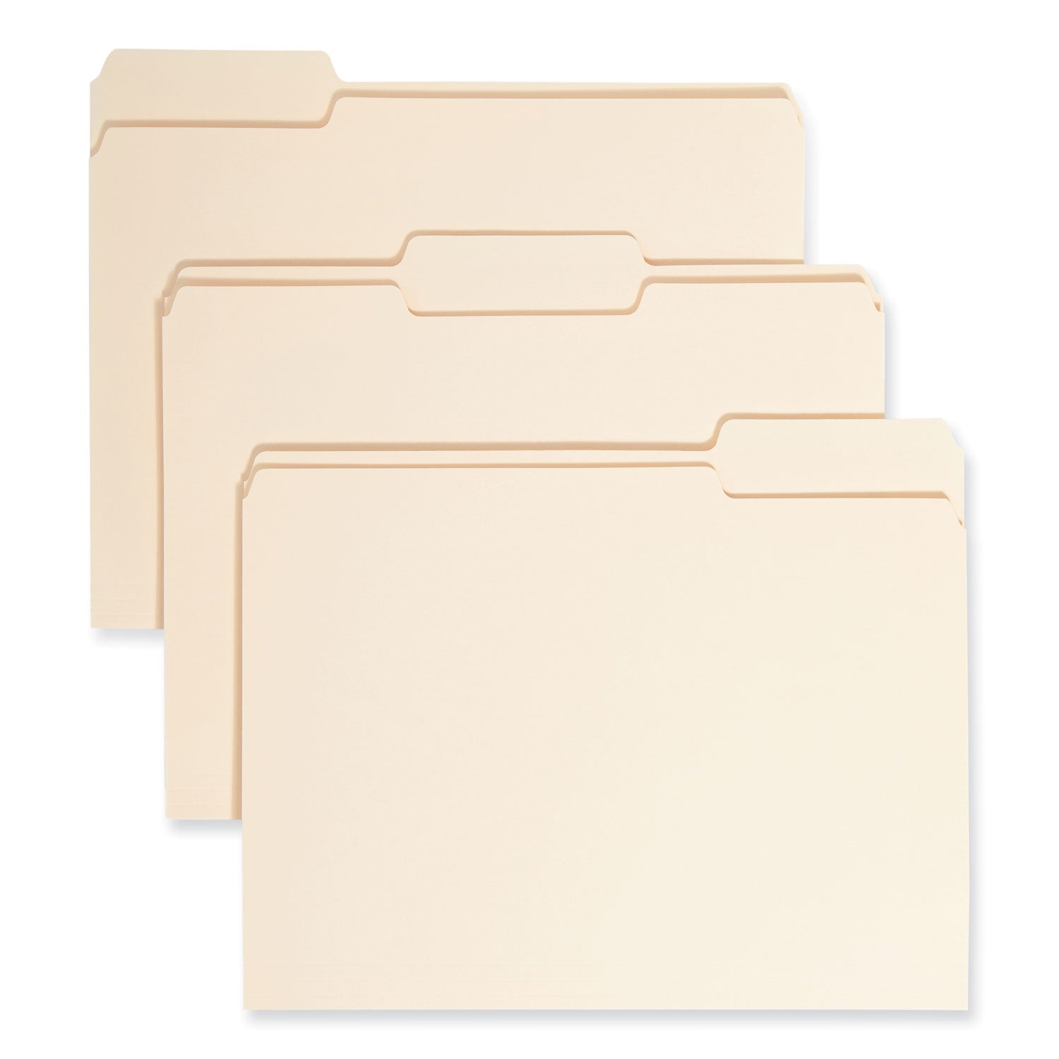 Manila File Folders, 1/3-Cut Tabs: Assorted, Letter Size, 0.75" Expansion, Manila, 24/Pack -