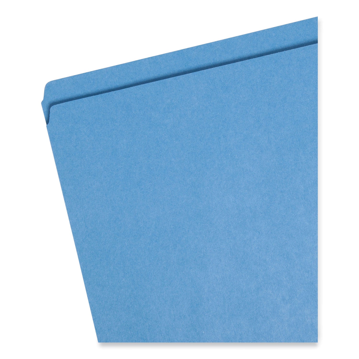 Reinforced Top Tab Colored File Folders, Straight Tabs, Letter Size, 0.75" Expansion, Blue, 100/Box -